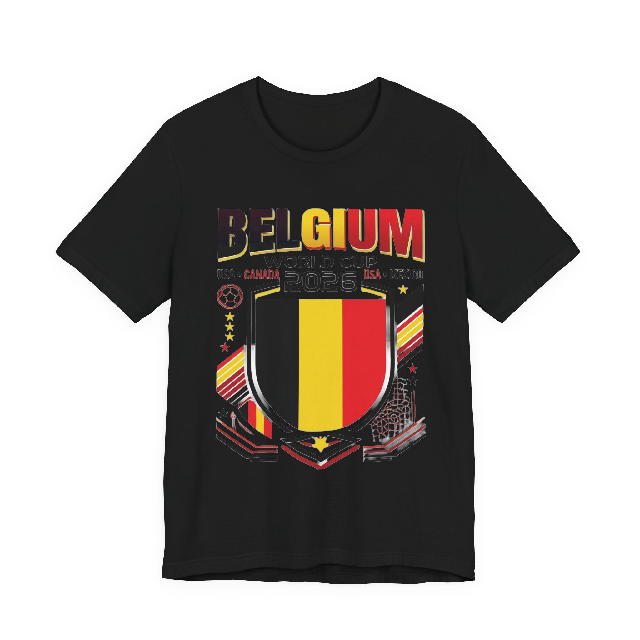 Belgium World Cup 2026 Tee | Belgium Football Crest, USA Canada Mexico