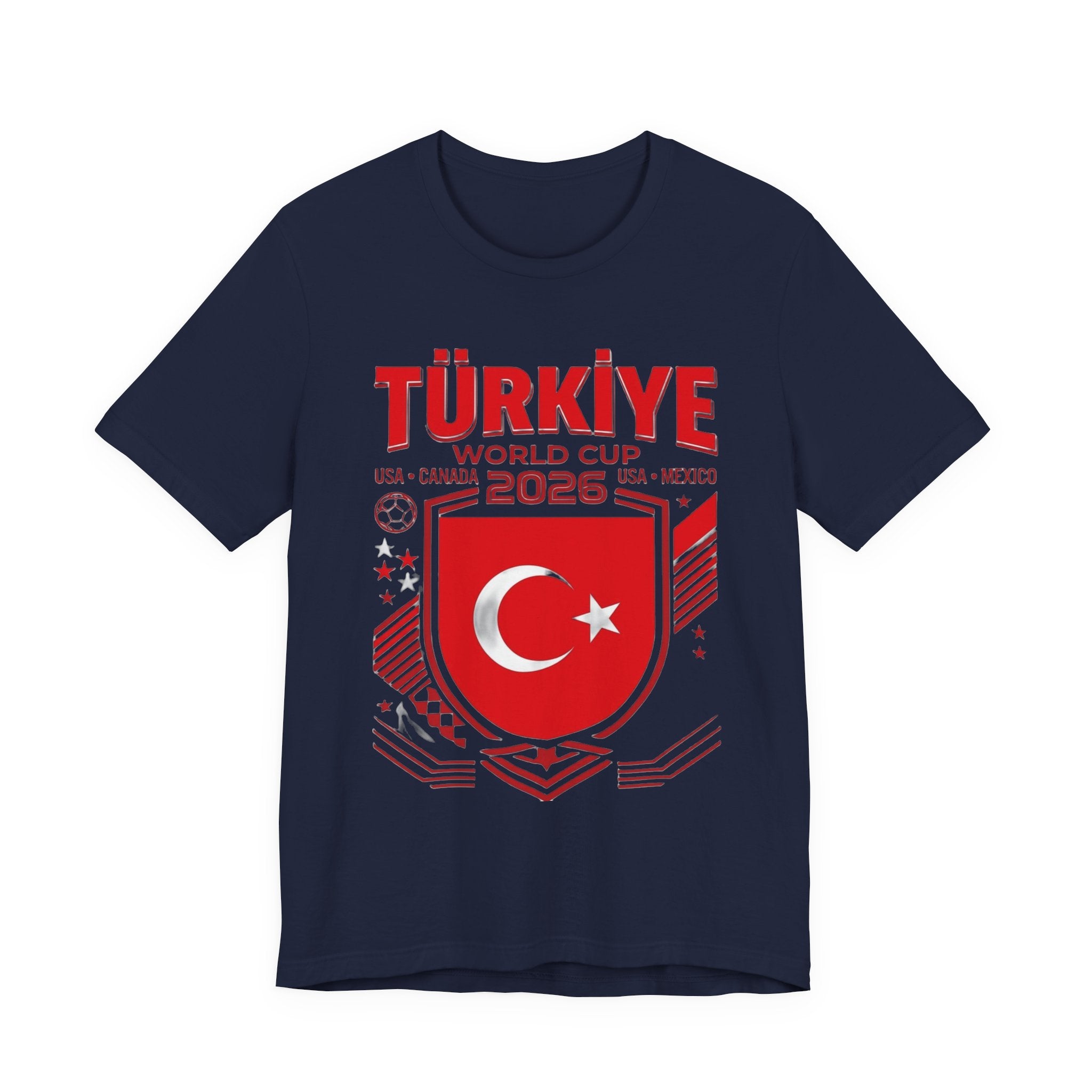 Camiseta Turquía Mundial 2026 | Escudo de Fútbol de Turquía, EE. UU. Canadá México