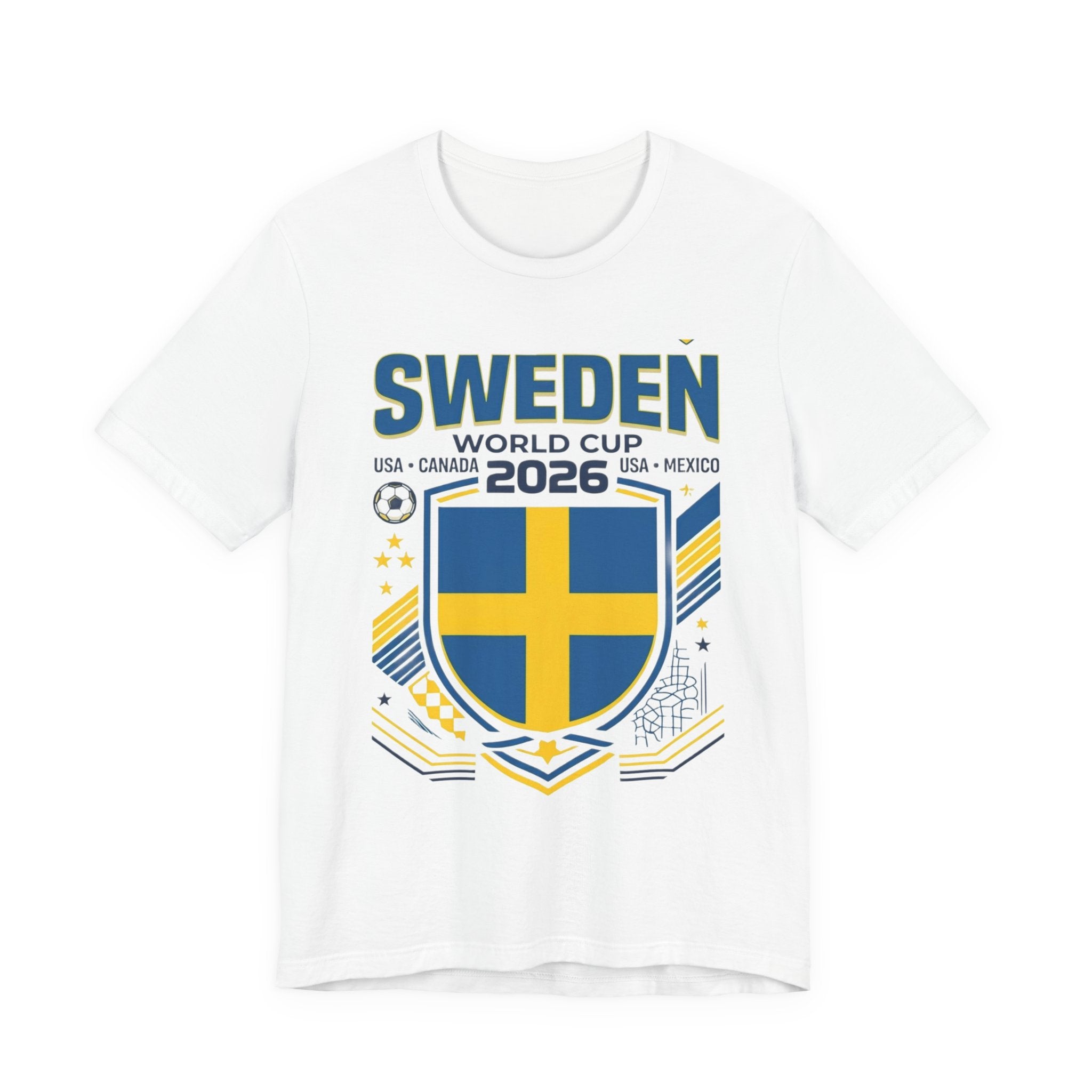 Camiseta Suecia Mundial 2026 | Escudo de la Selección de Suecia, EE. UU. Canadá México