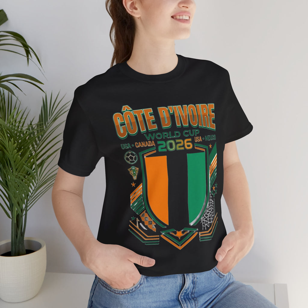 Camiseta Copa Mundial 2026 Costa de Marfil | Escudo de Fútbol de Costa de Marfil, EE. UU. Canadá México