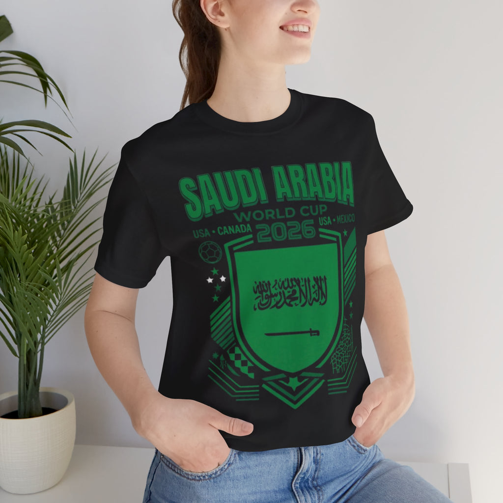 Camiseta de la Copa Mundial 2026 de Arabia Saudita | Escudo de Fútbol de Arabia Saudita, EE. UU. Canadá México