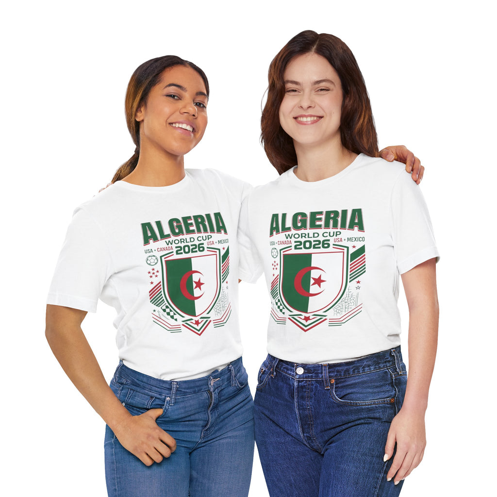 Camiseta de Argelia Mundial 2026 | Escudo de la selección de fútbol de Argelia, EE. UU. Canadá México