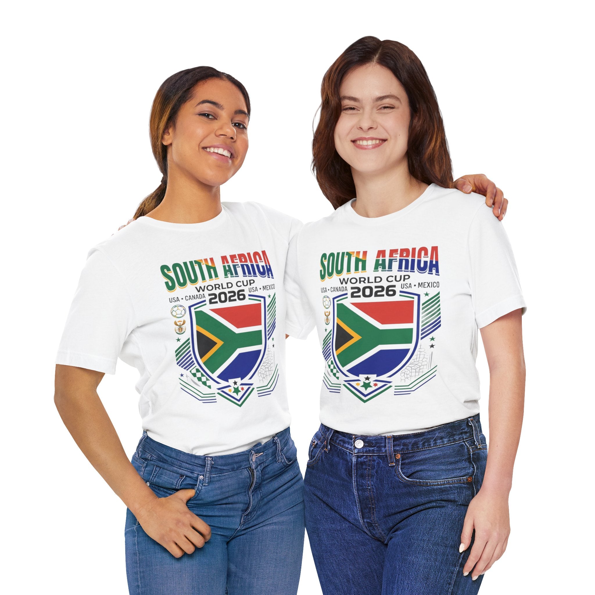 Camiseta Mundial de Sudáfrica 2026 | Escudo de Fútbol de Sudáfrica, EE. UU., Canadá, México