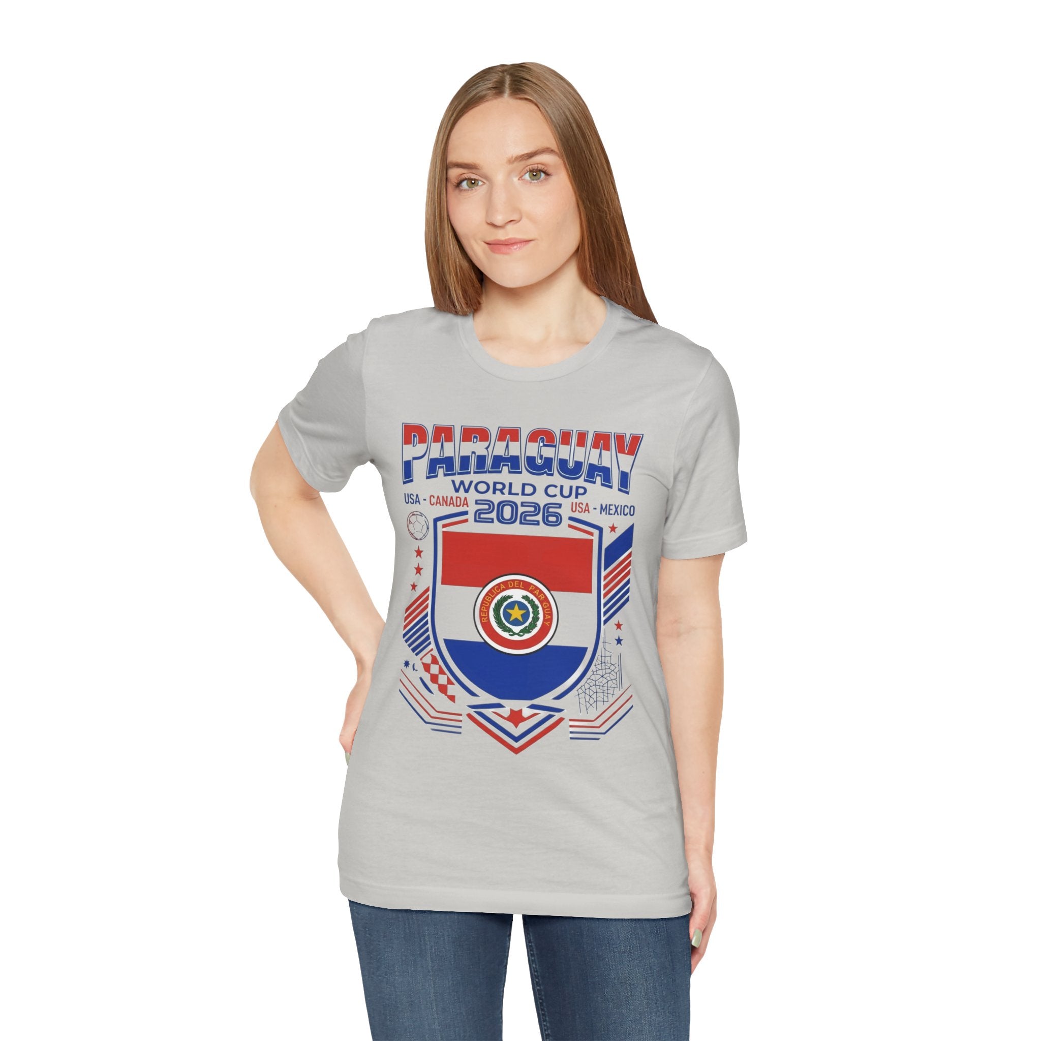 Camiseta de Paraguay Mundial 2026 | Escudo de fútbol de Paraguay, EE. UU. Canadá México