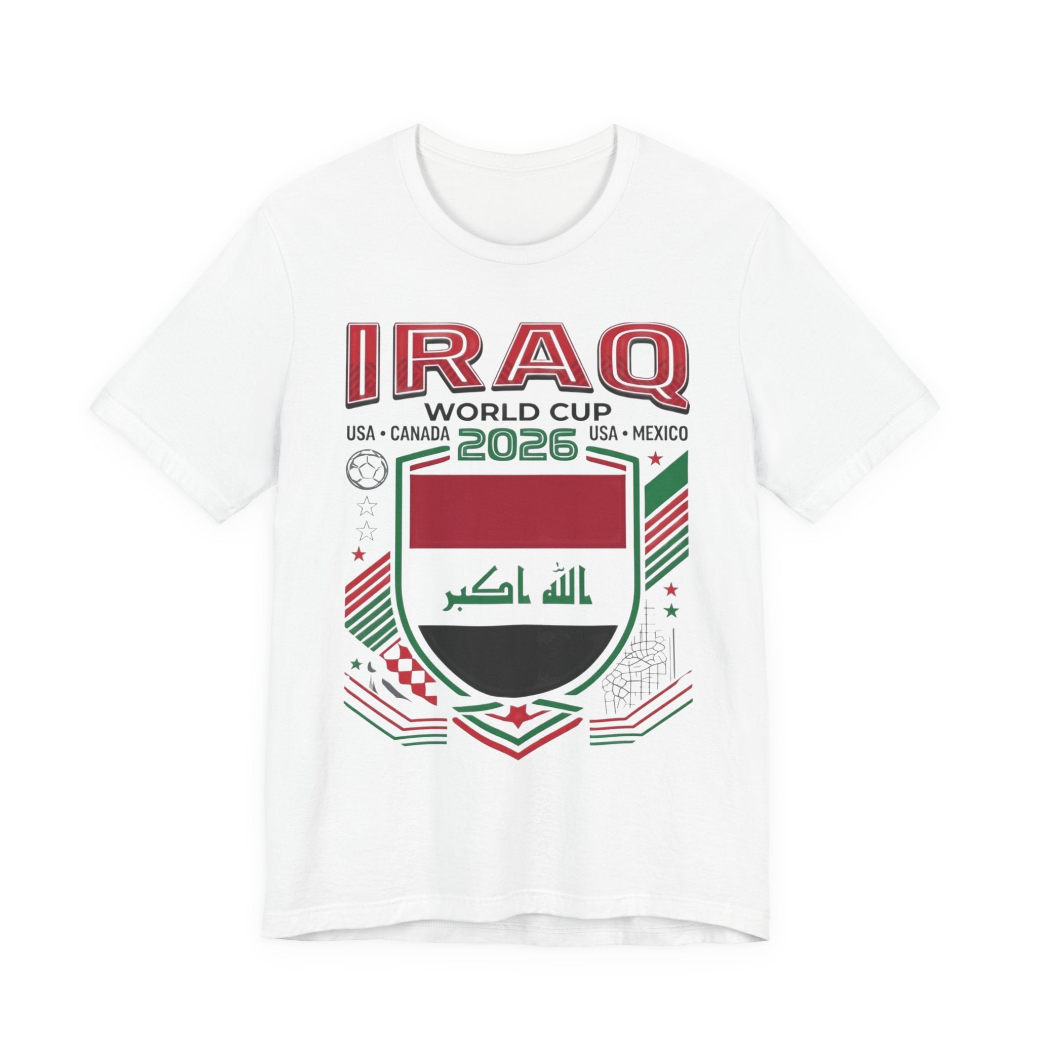 Iraq World Cup 2026 Tee | Iraq Football Crest, USA Canada Mexico