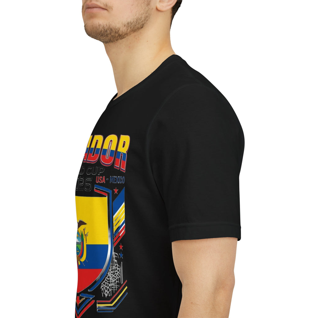 Camiseta Ecuador Mundial 2026 | Escudo de Fútbol de Ecuador, EE. UU. Canadá México