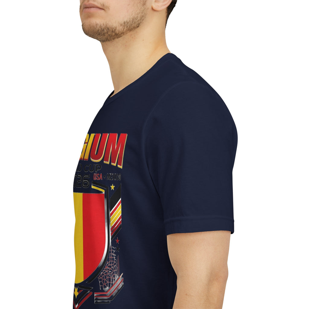 T-shirt Belgique Coupe du Monde 2026 | Blason Football Belgique, USA Canada Mexique