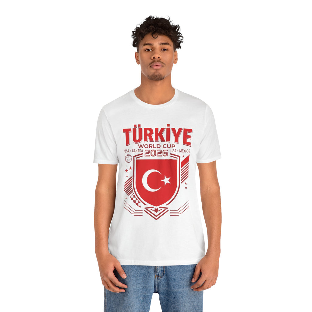 Camiseta Turquía Mundial 2026 | Escudo de Fútbol de Turquía, EE. UU. Canadá México