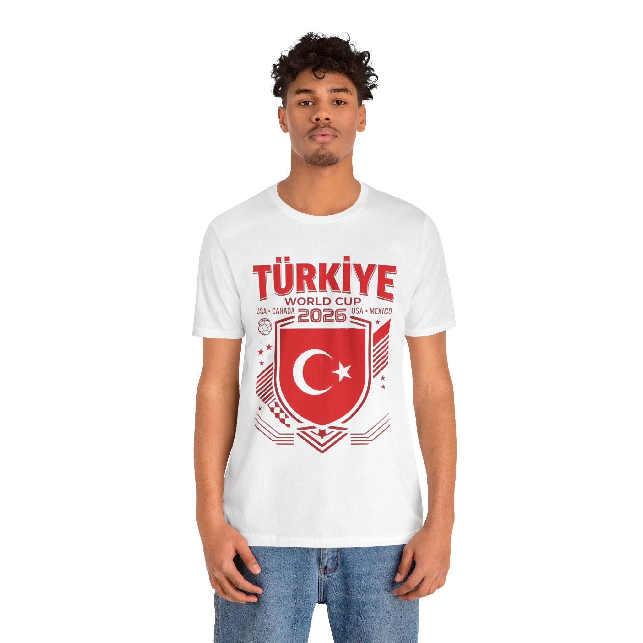 Camiseta Turquía Mundial 2026 | Escudo de Fútbol de Turquía, EE. UU. Canadá México