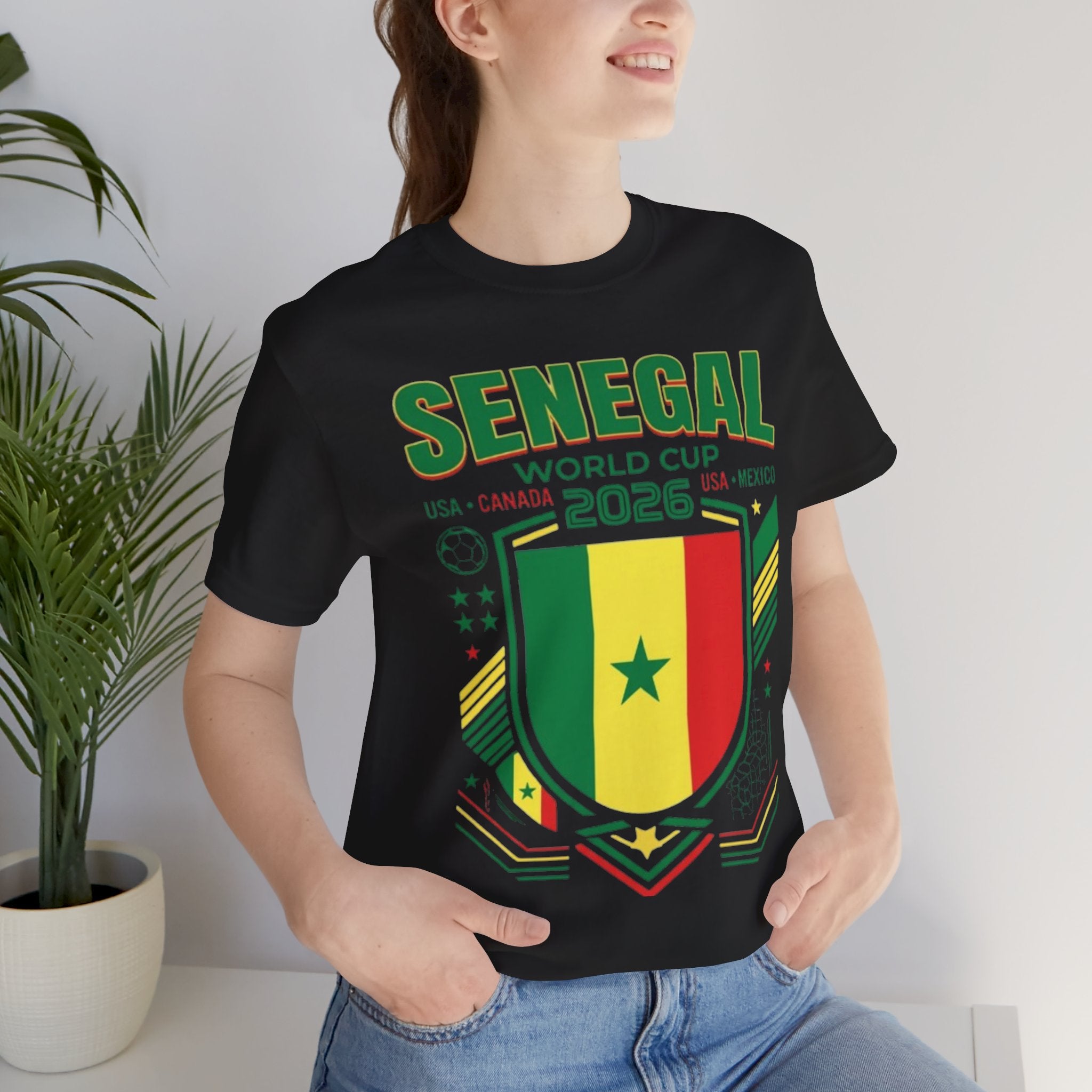 Camiseta Senegal Copa Mundial 2026 | Escudo de la Selección de Senegal, EE. UU. Canadá México