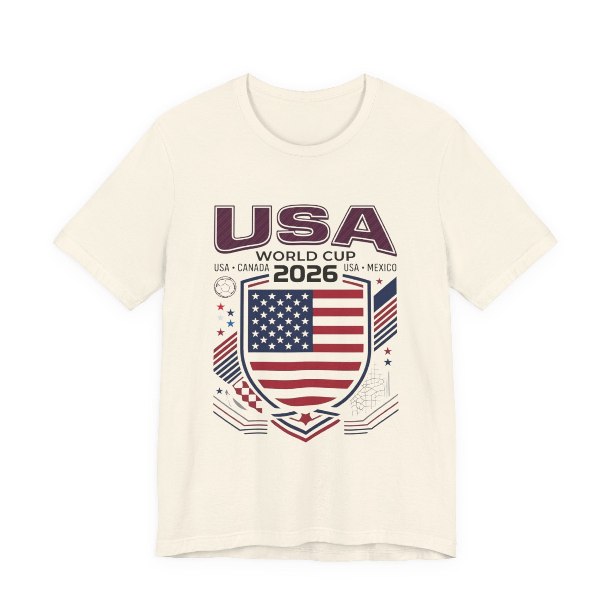 T-shirt Coupe du Monde 2026 États-Unis | Blason Football États-Unis, États-Unis Canada Mexique