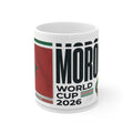 Taza Mundial Marruecos 2026 — Taza de café para aficionados al fútbol