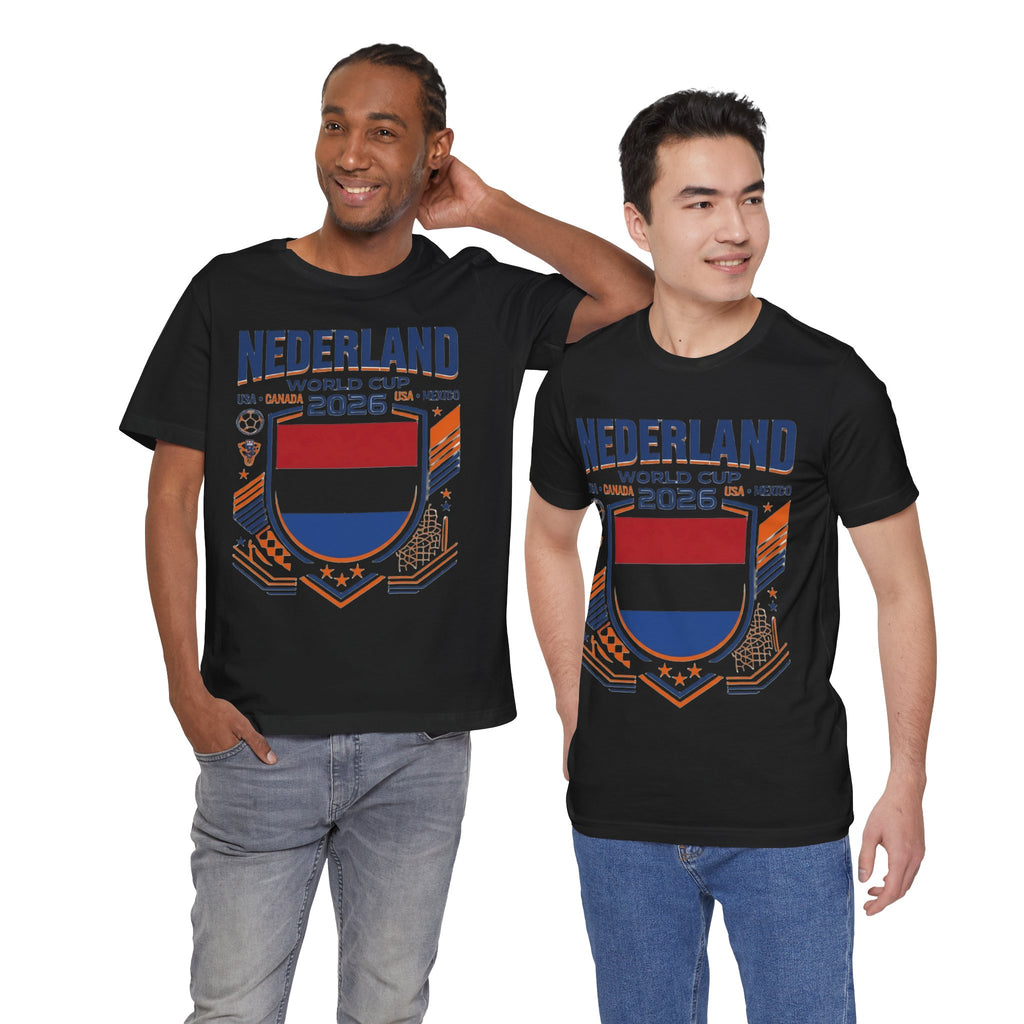 Camiseta de Holanda Mundial 2026 | Escudo de fútbol de Holanda, EE. UU., Canadá, México