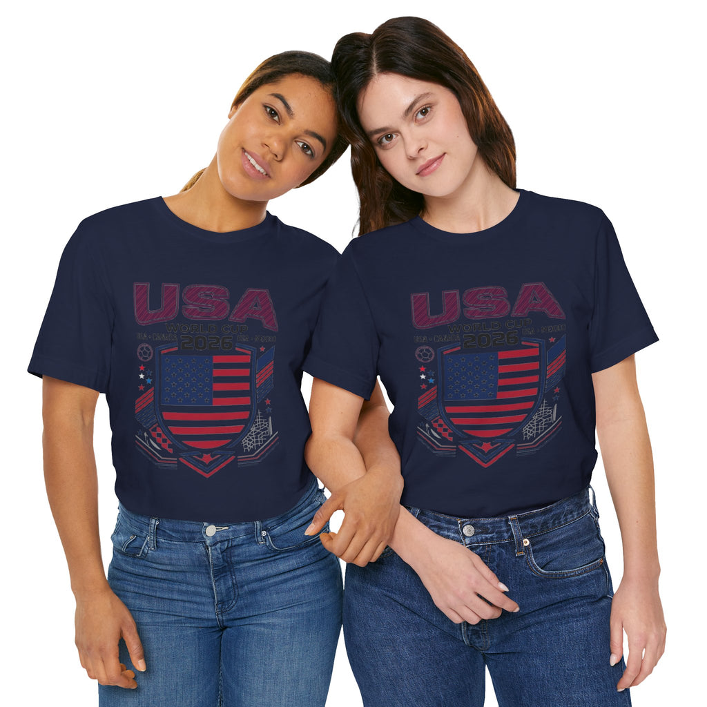 Camiseta de la Copa Mundial USA 2026 | Escudo de Fútbol de USA, USA Canadá México