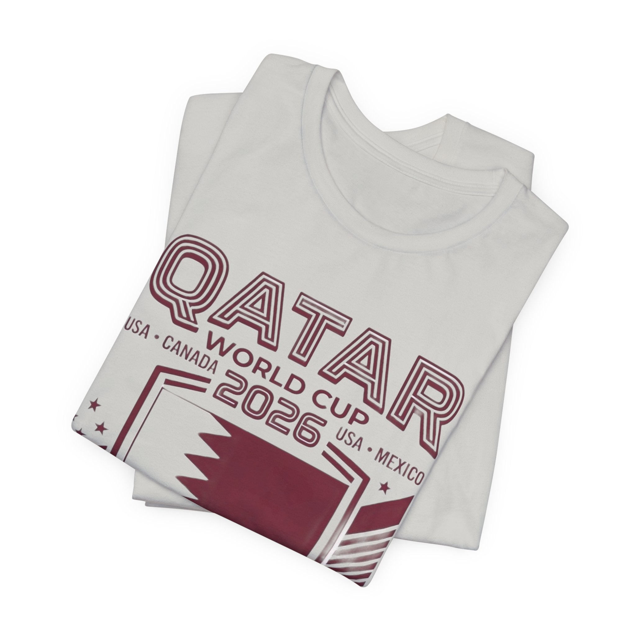 Camiseta del Mundial de Catar 2026 | Escudo de fútbol de Catar, EE. UU., Canadá, México