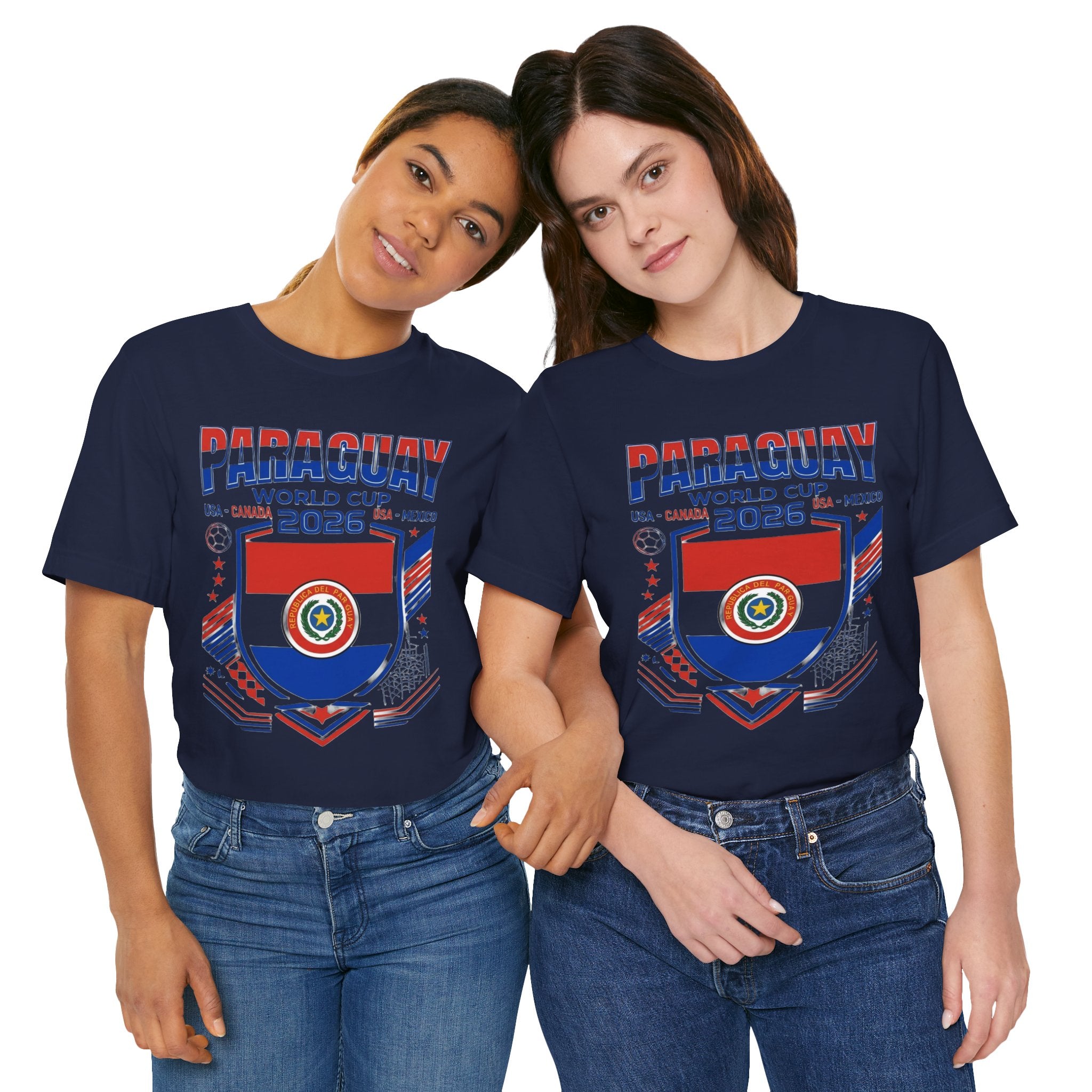 Camiseta de Paraguay Mundial 2026 | Escudo de fútbol de Paraguay, EE. UU. Canadá México