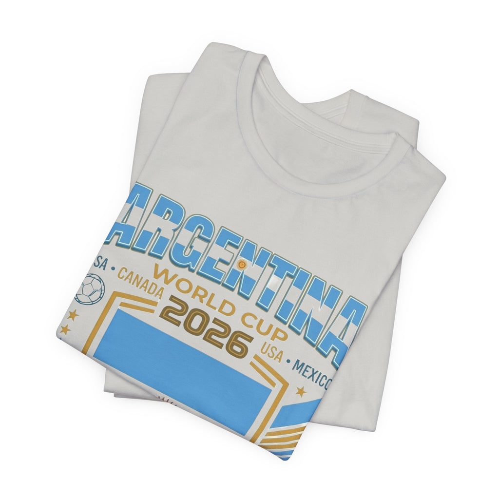 Camiseta Argentina Mundial 2026 | Escudo de la selección argentina de fútbol, EE. UU., Canadá, México