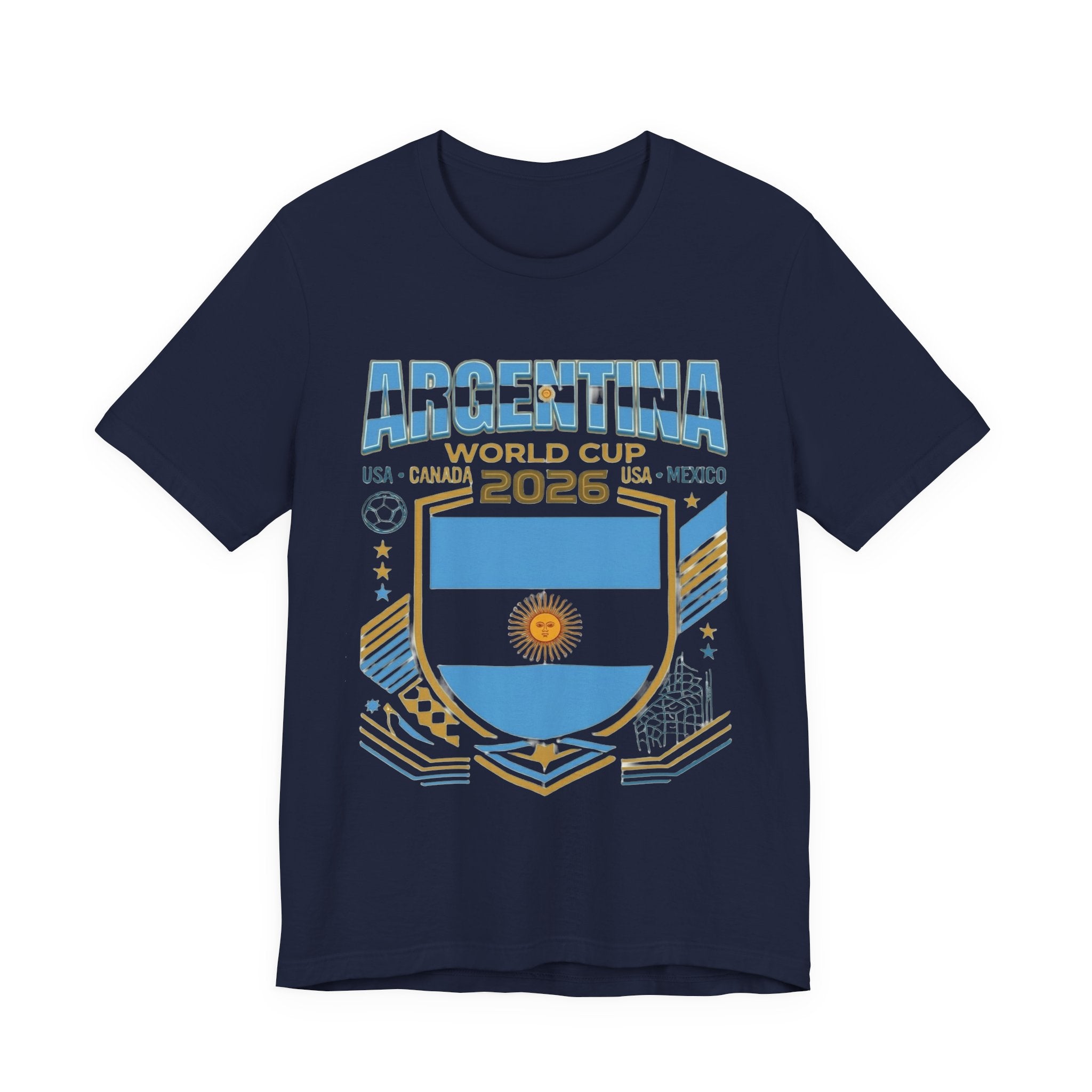 Argentina World Cup 2026 Tee | Argentina Football Crest, USA Canada Mexico