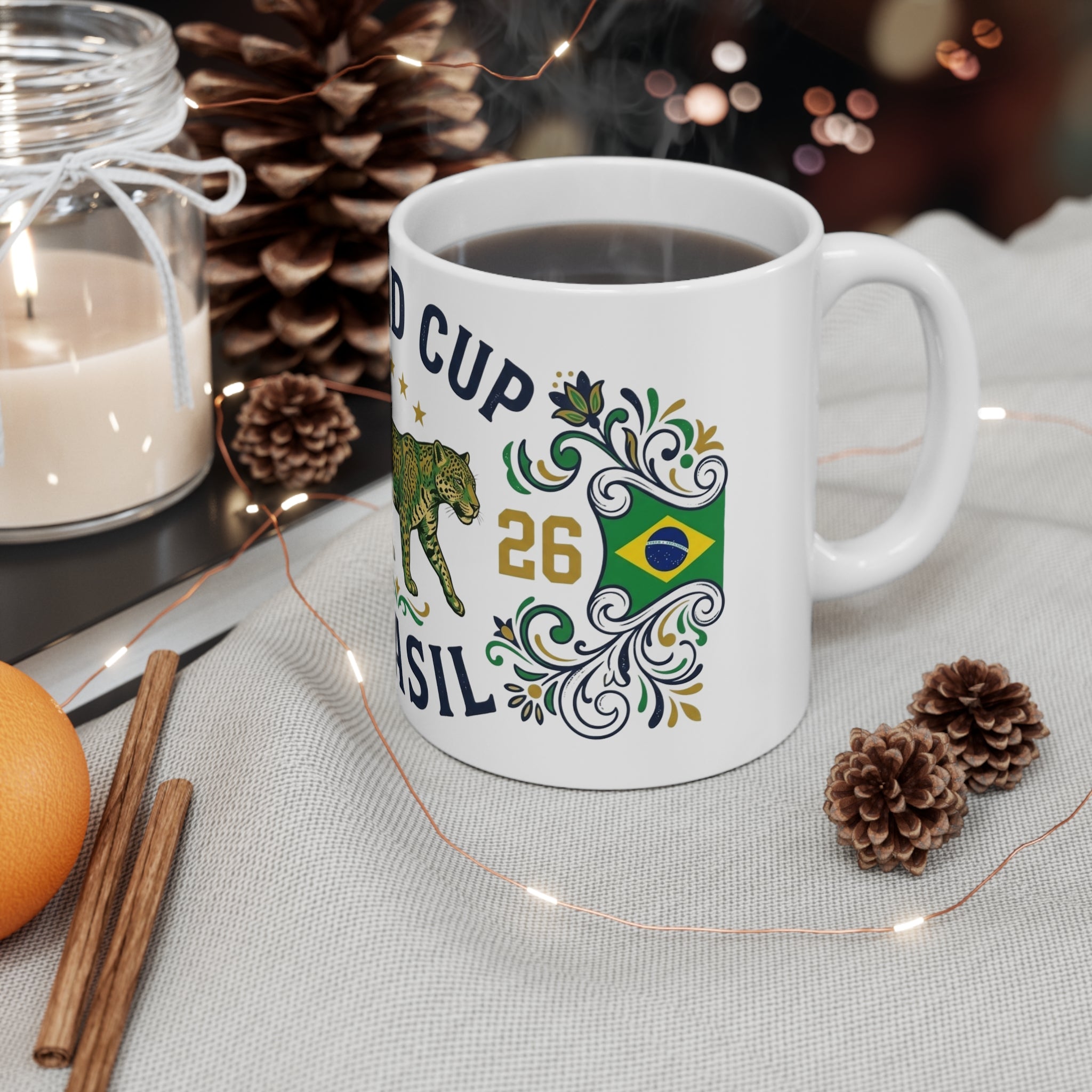 Brasil World Cup 2026 Mug — Soccer Fan Coffee Cup