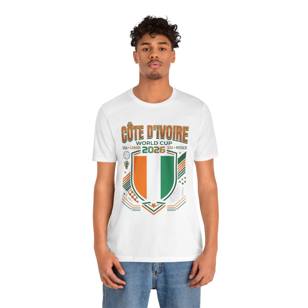 Camiseta Copa Mundial 2026 Costa de Marfil | Escudo de Fútbol de Costa de Marfil, EE. UU. Canadá México