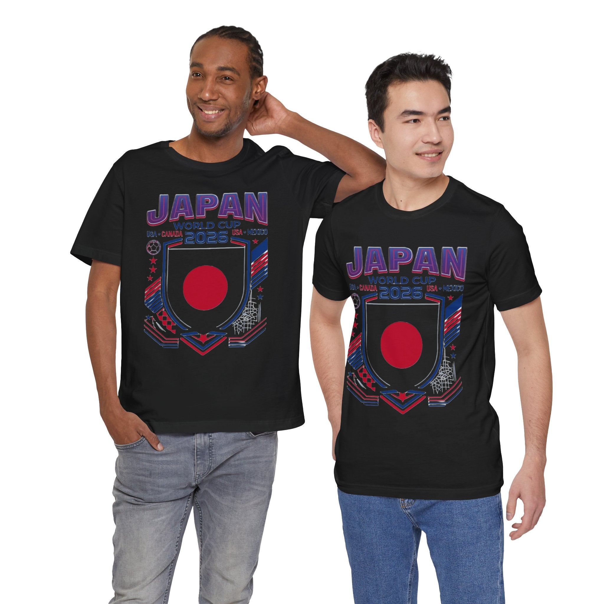 T-shirt Coupe du Monde 2026 Japon | Blason Football Japon, États-Unis Canada Mexique
