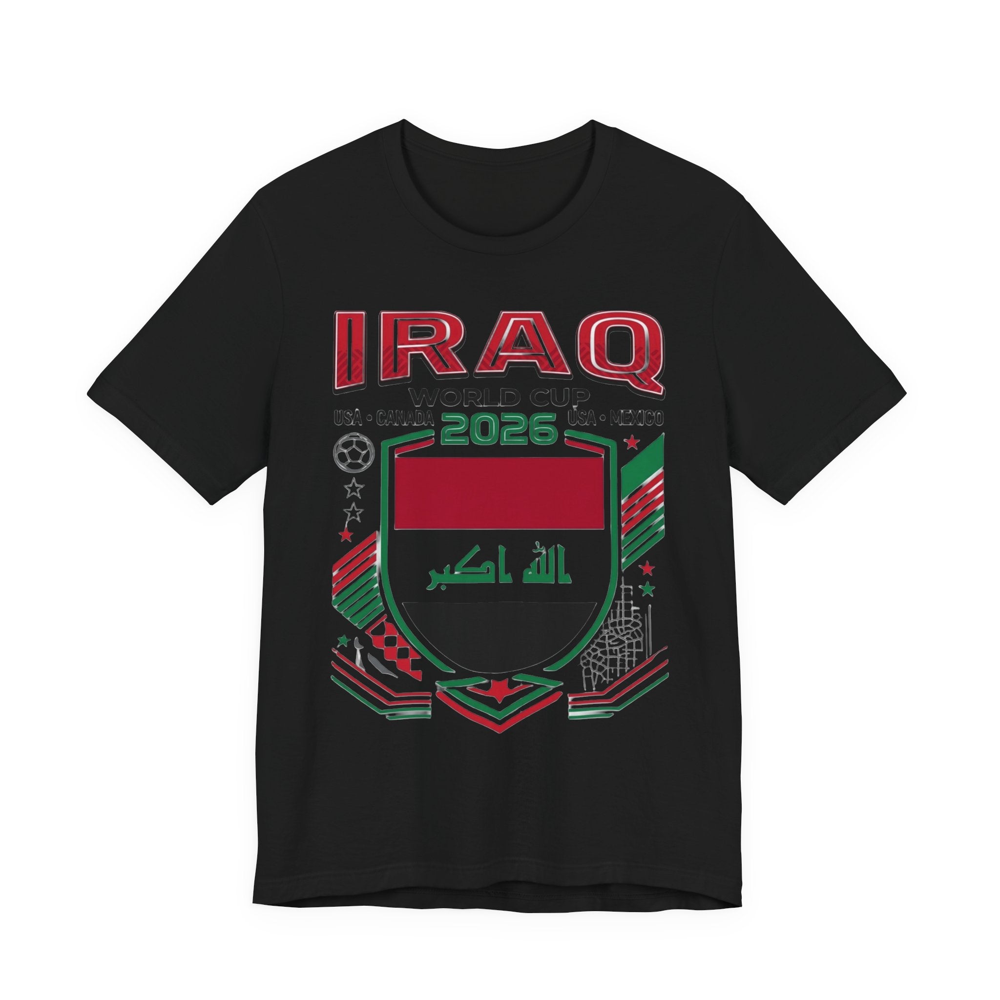 Iraq World Cup 2026 Tee | Iraq Football Crest, USA Canada Mexico