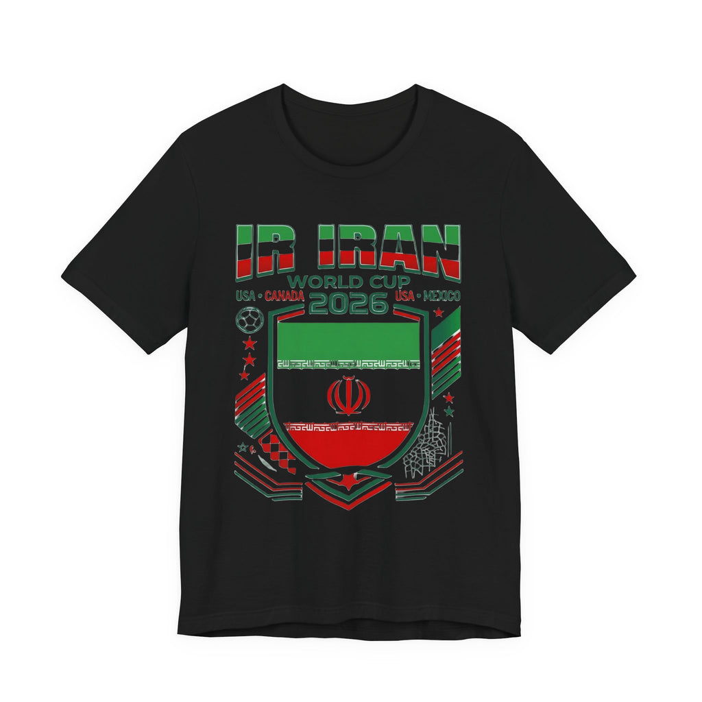 Camiseta de Irán Mundial 2026 | Escudo de fútbol de Irán, EE. UU. Canadá México