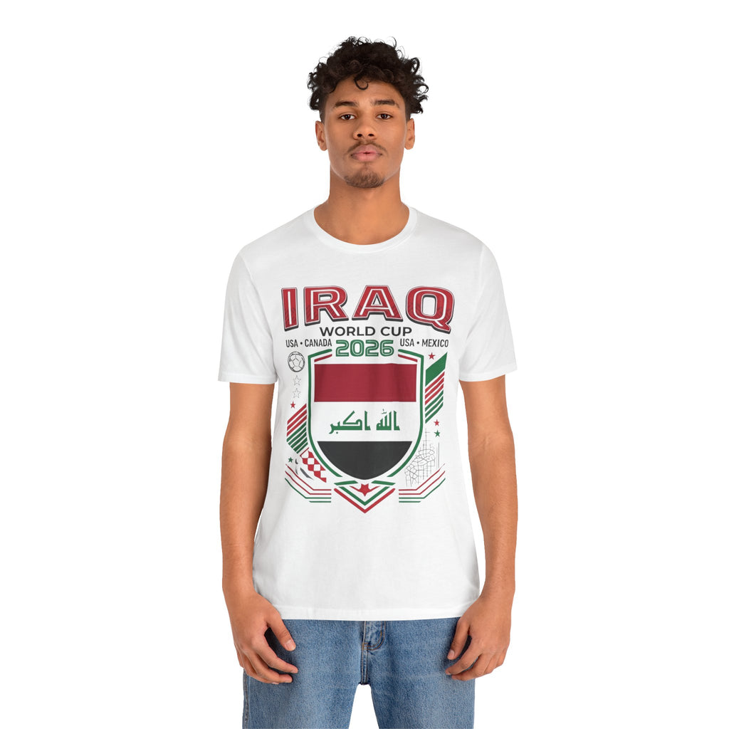 Camiseta Irak Mundial 2026 | Escudo de Fútbol de Irak, EE. UU. Canadá México