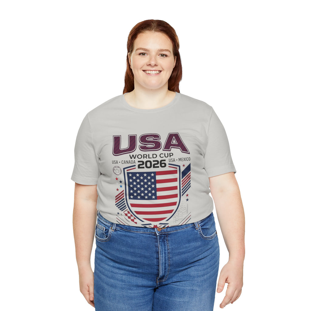 Camiseta de la Copa Mundial USA 2026 | Escudo de Fútbol de USA, USA Canadá México