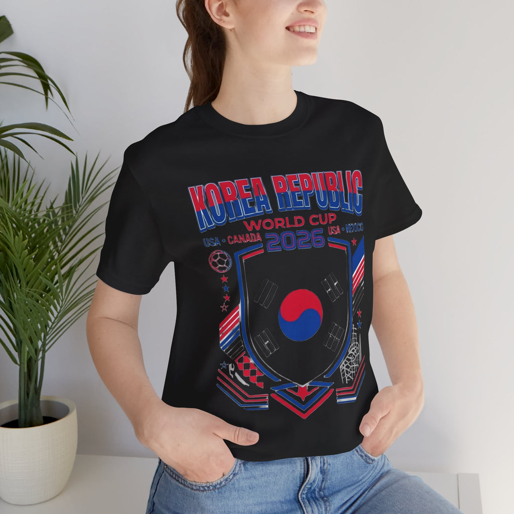 Camiseta de la Copa Mundial 2026 de la República de Corea | Escudo de la Selección de Fútbol de la República de Corea, EE. UU. Canadá México