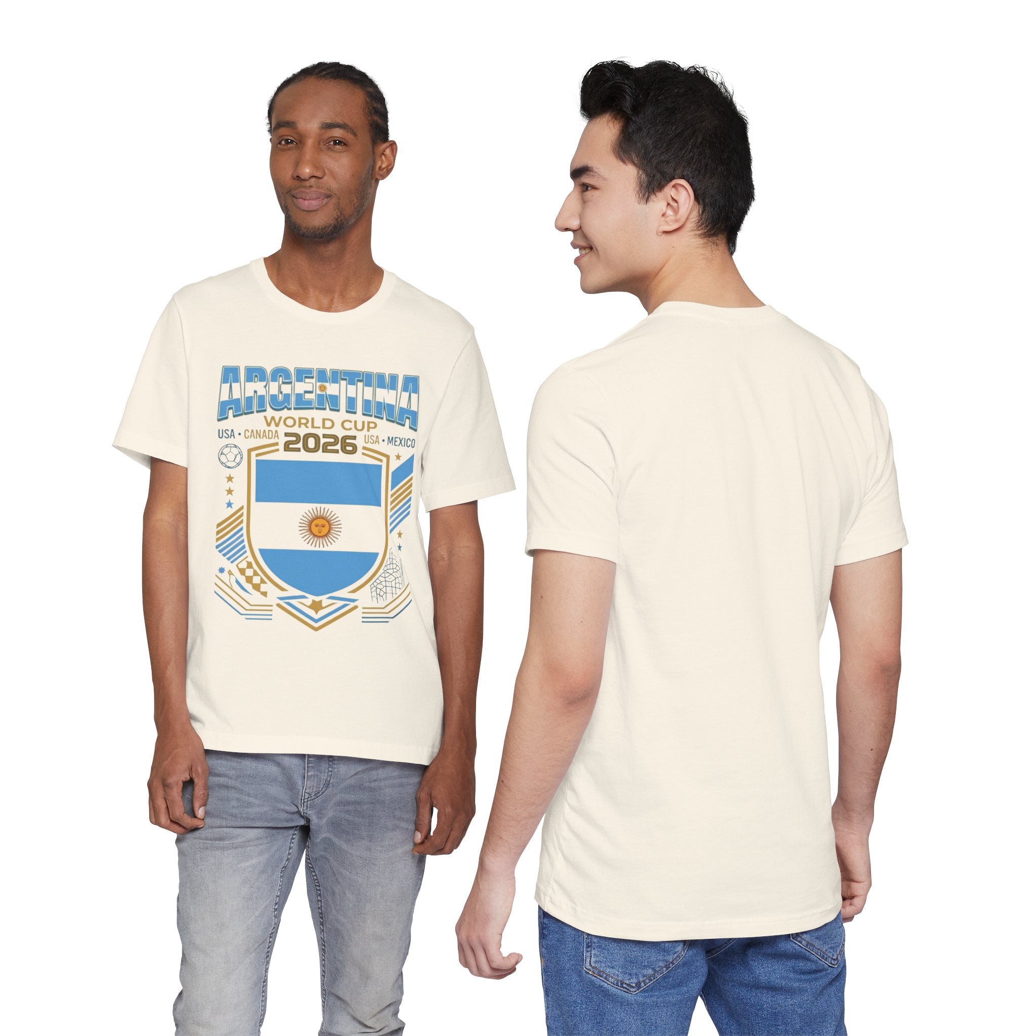 Camiseta Argentina Mundial 2026 | Escudo de la selección argentina de fútbol, EE. UU., Canadá, México