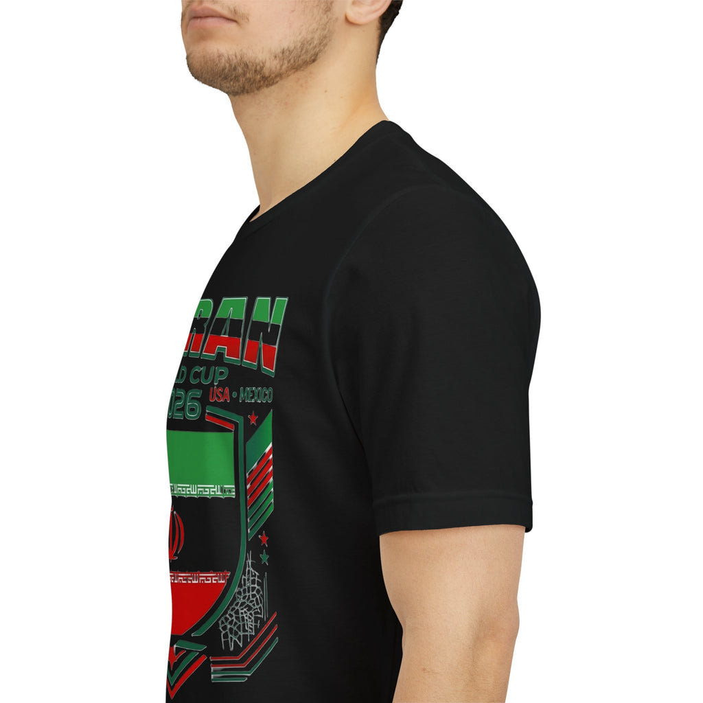 Camiseta de Irán Mundial 2026 | Escudo de fútbol de Irán, EE. UU. Canadá México
