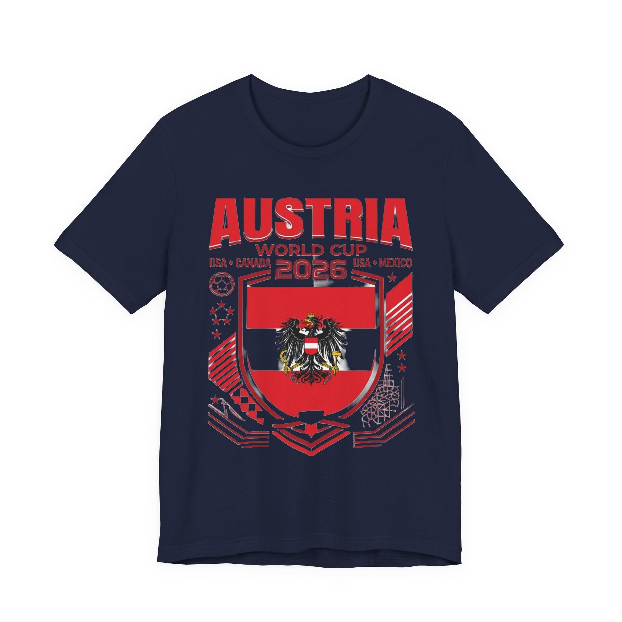 Austria World Cup 2026 Tee | Austria Football Crest, USA Canada Mexico