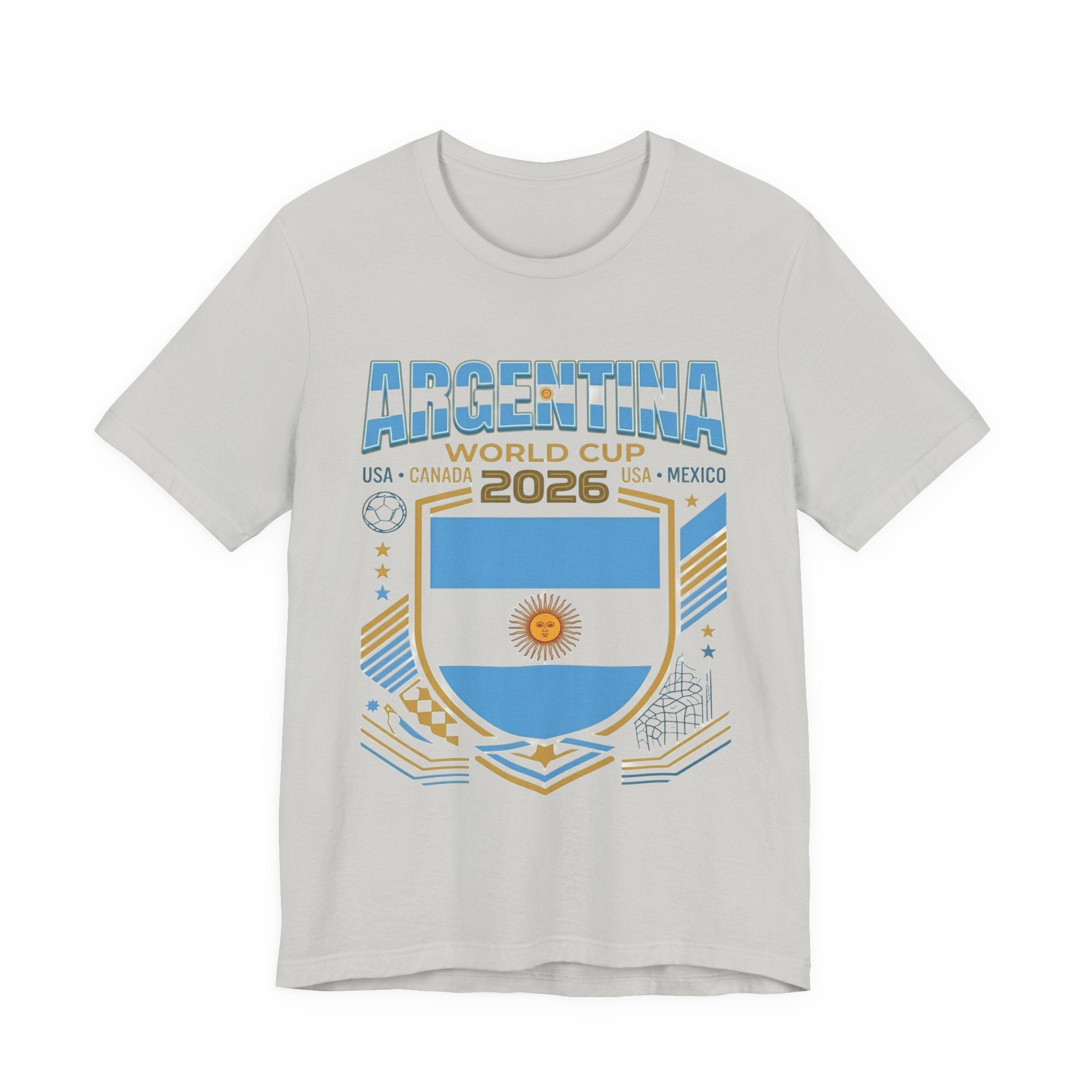 Argentina World Cup 2026 Tee | Argentina Football Crest, USA Canada Mexico