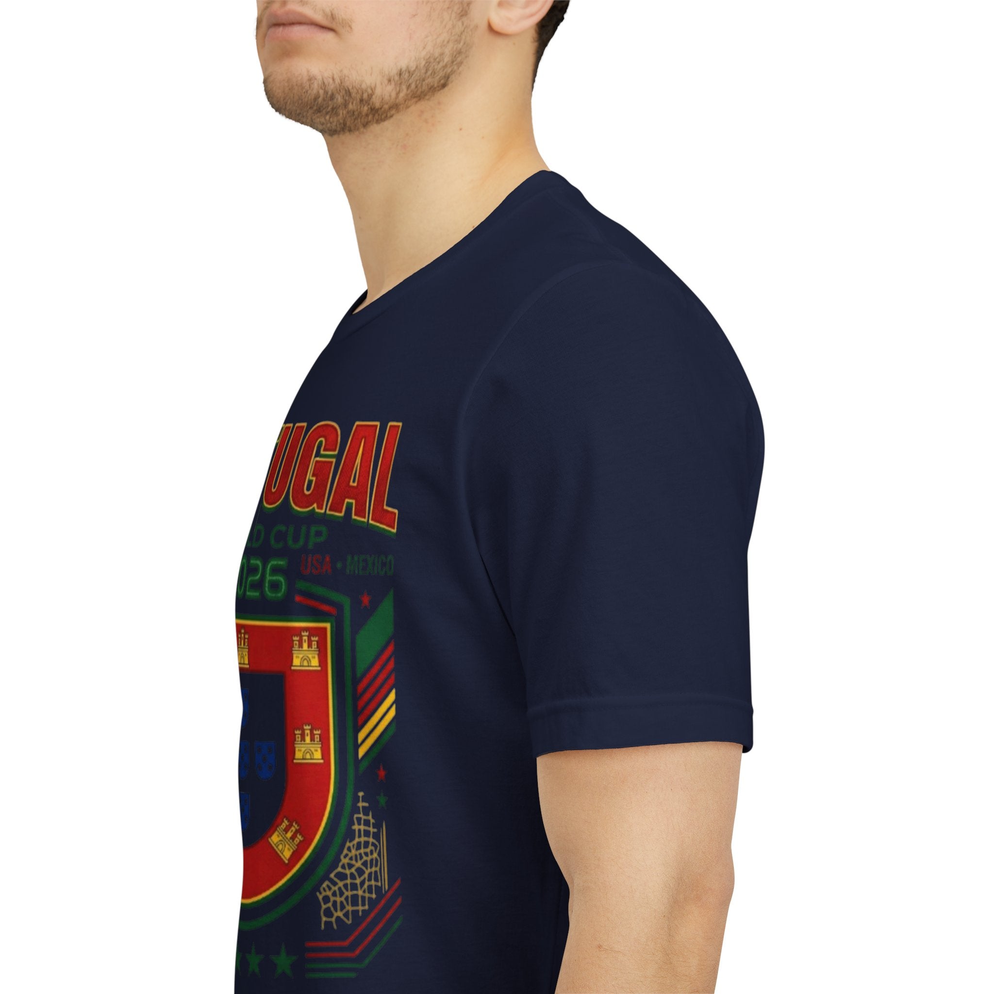 Camiseta de Portugal Copa Mundial 2026 | Escudo de Fútbol de Portugal, EE. UU. Canadá México
