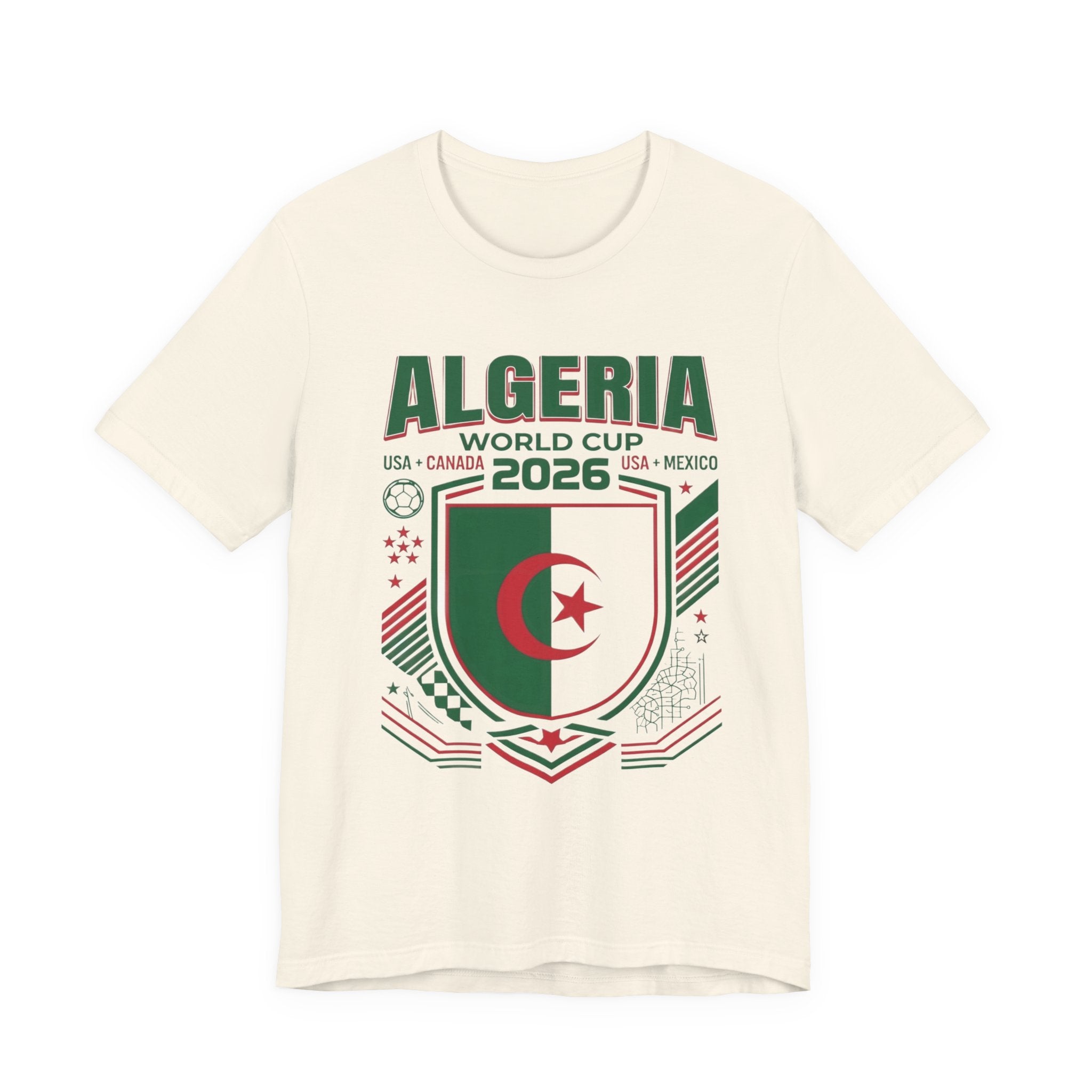 Algeria World Cup 2026 Tee | Algeria Football Crest, USA Canada Mexico