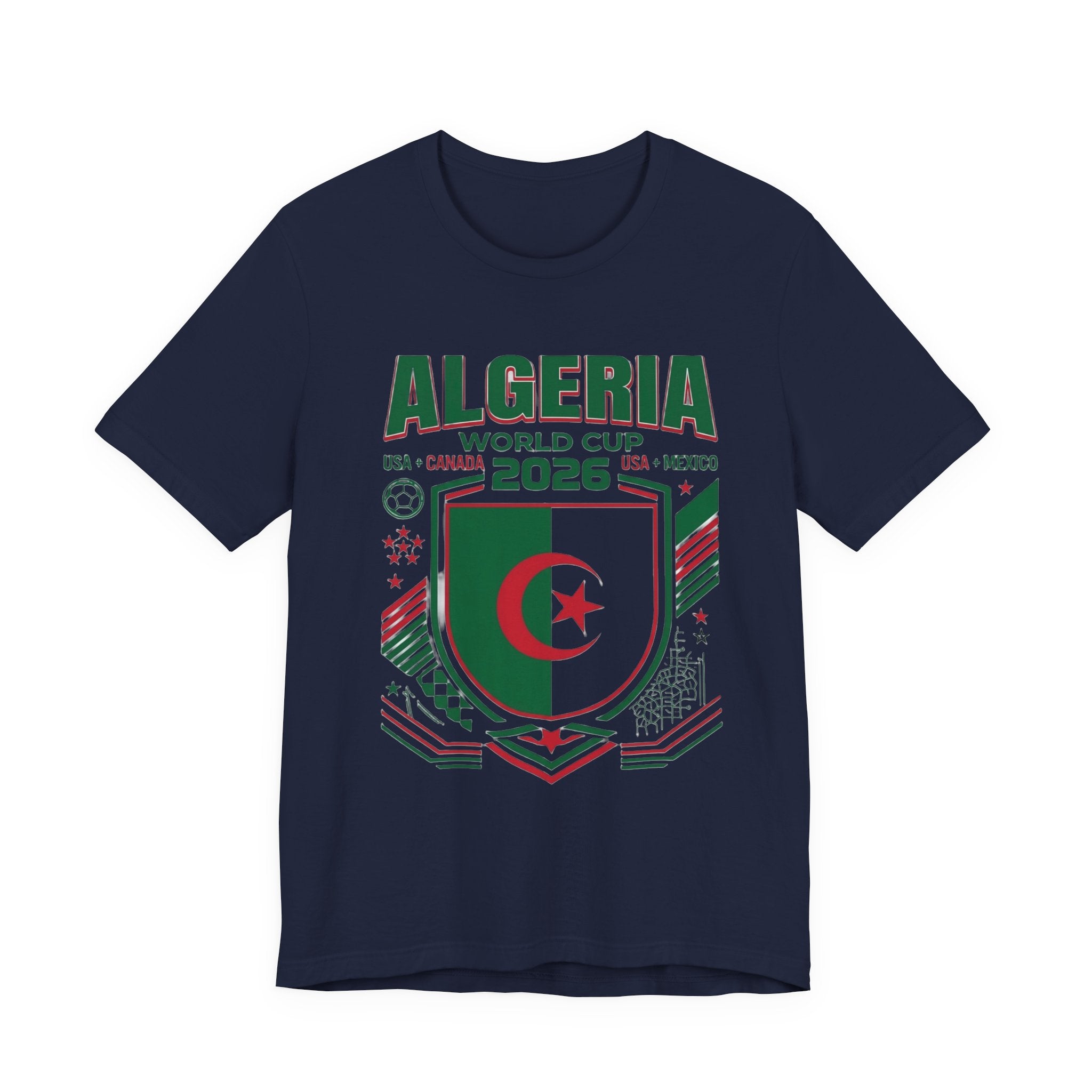 Algeria World Cup 2026 Tee | Algeria Football Crest, USA Canada Mexico