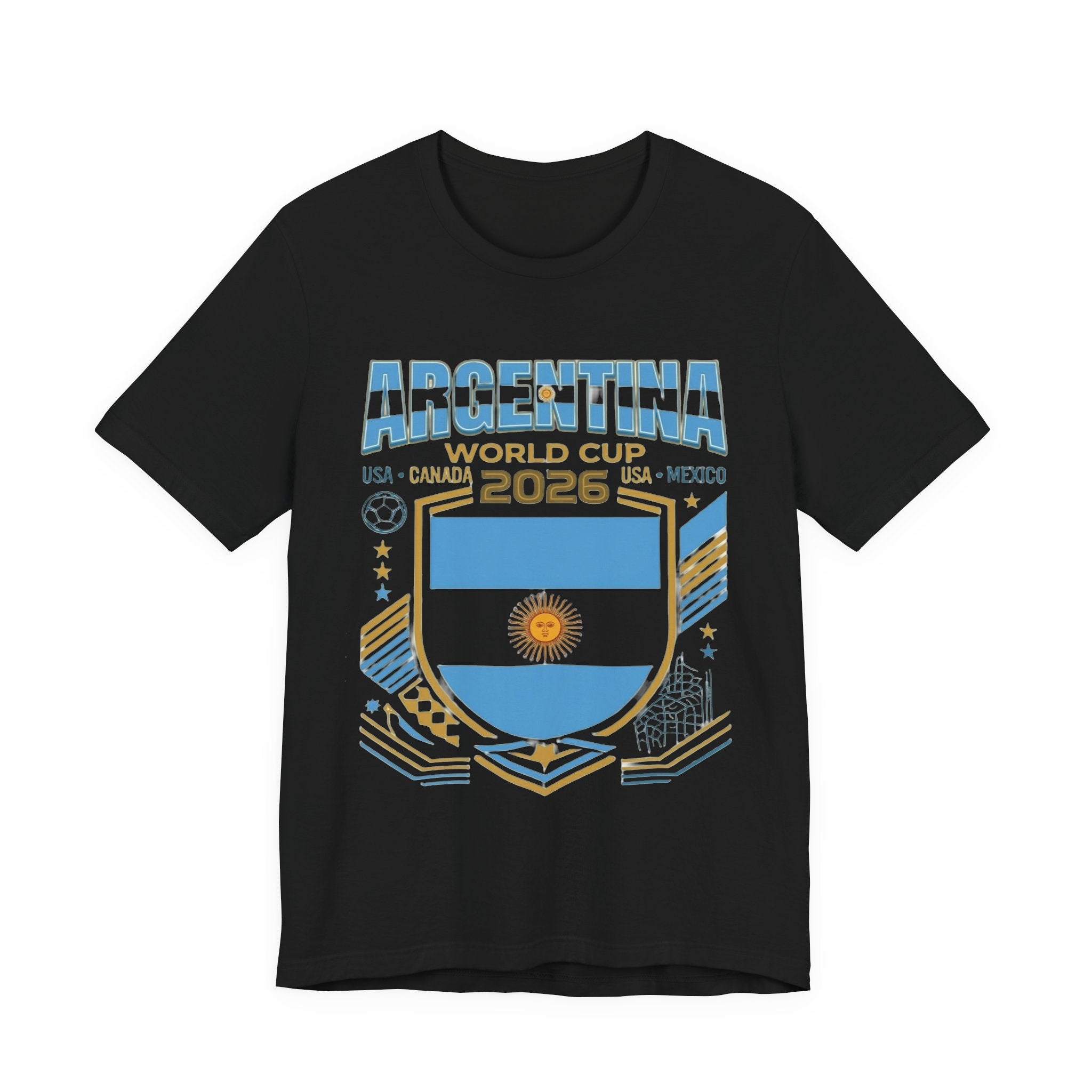 Argentina World Cup 2026 Tee | Argentina Football Crest, USA Canada Mexico