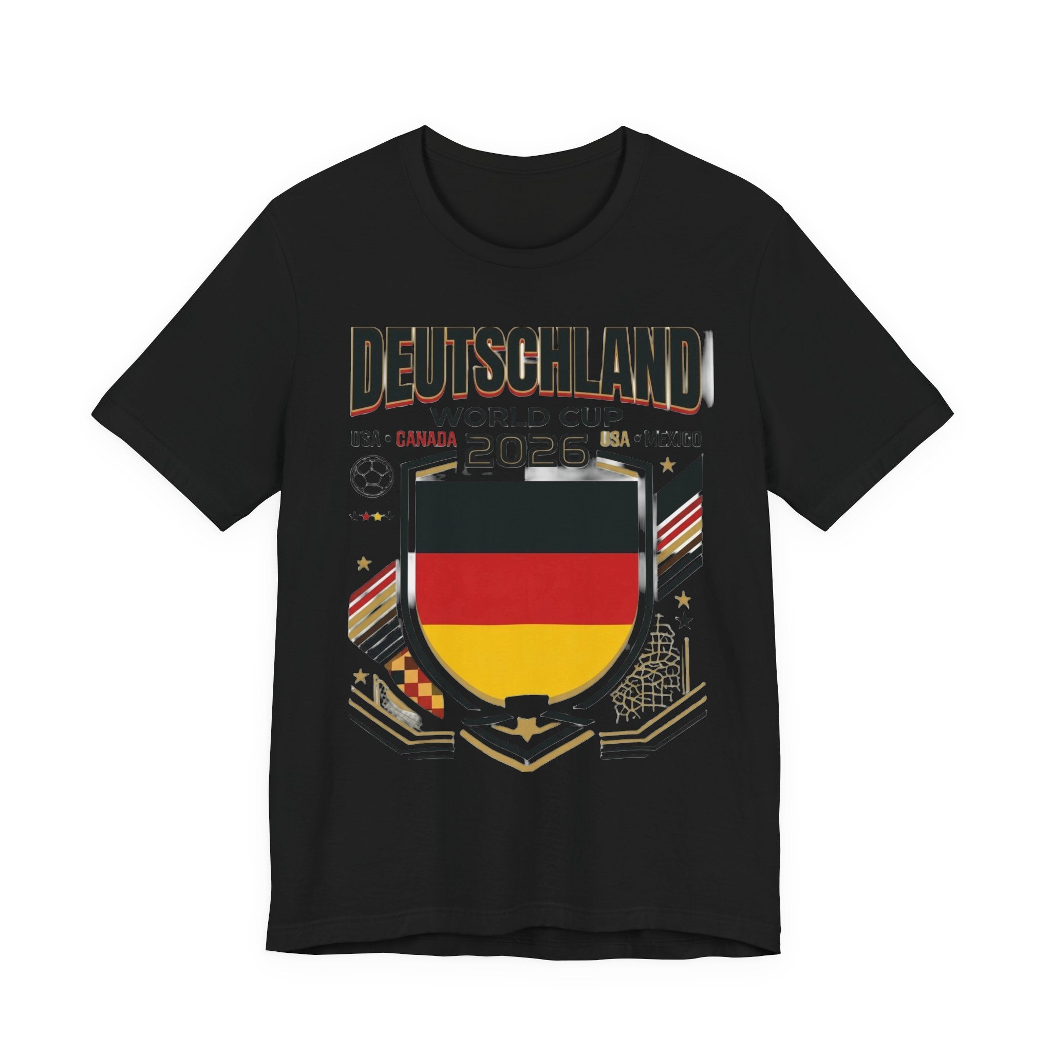 T-shirt Allemagne Coupe du Monde 2026 | Blason football Allemagne, États-Unis Canada Mexique