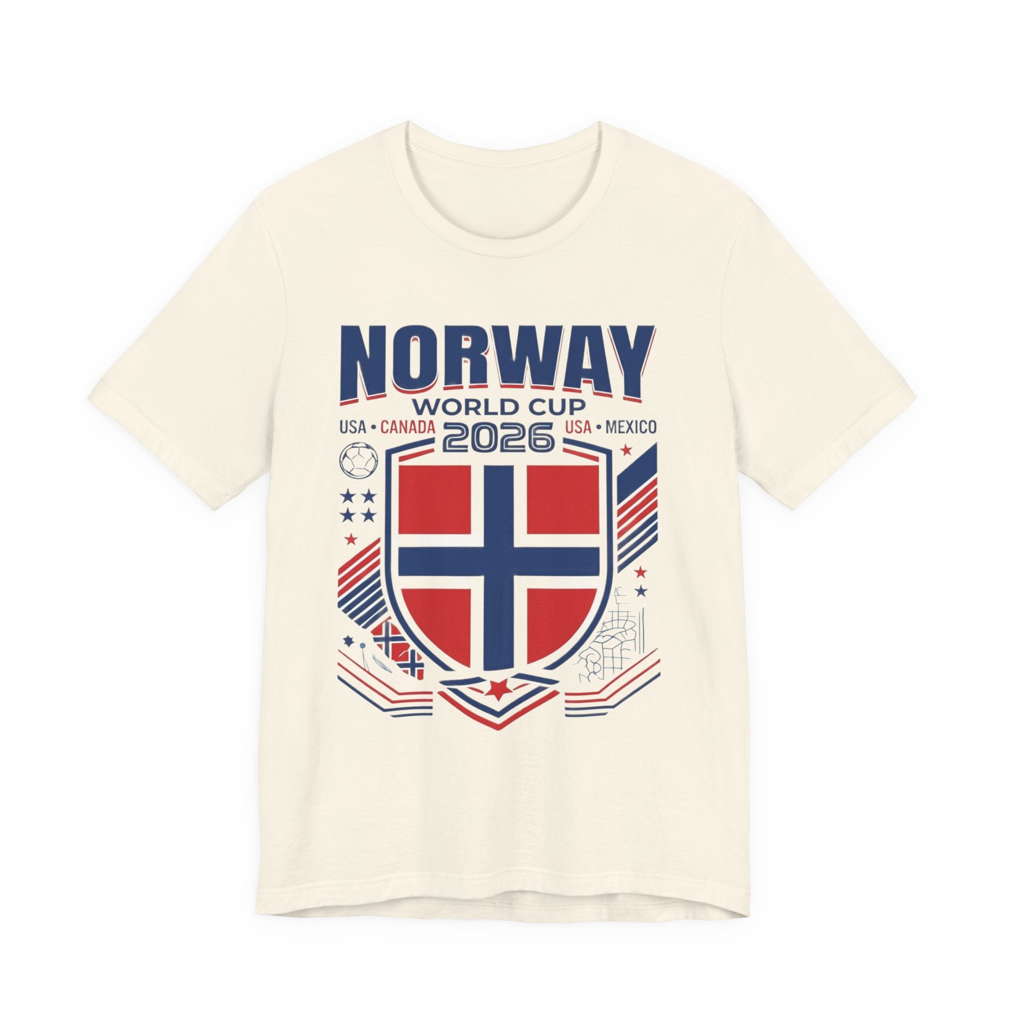 T-shirt Norvège Coupe du Monde 2026 | Blason Football Norvège, USA Canada Mexique