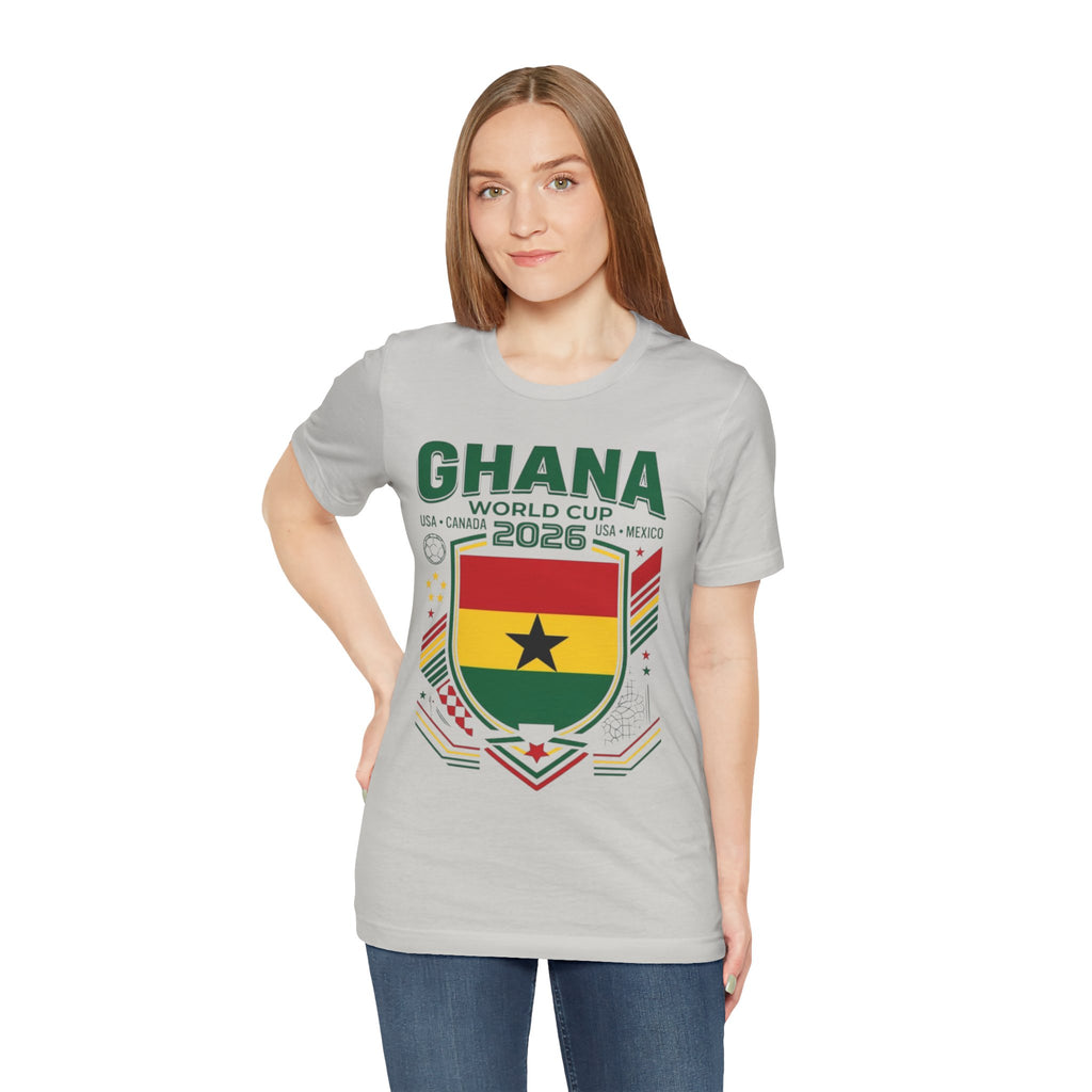 Camiseta de Ghana Mundial 2026 | Escudo de Fútbol de Ghana, EE. UU., Canadá, México