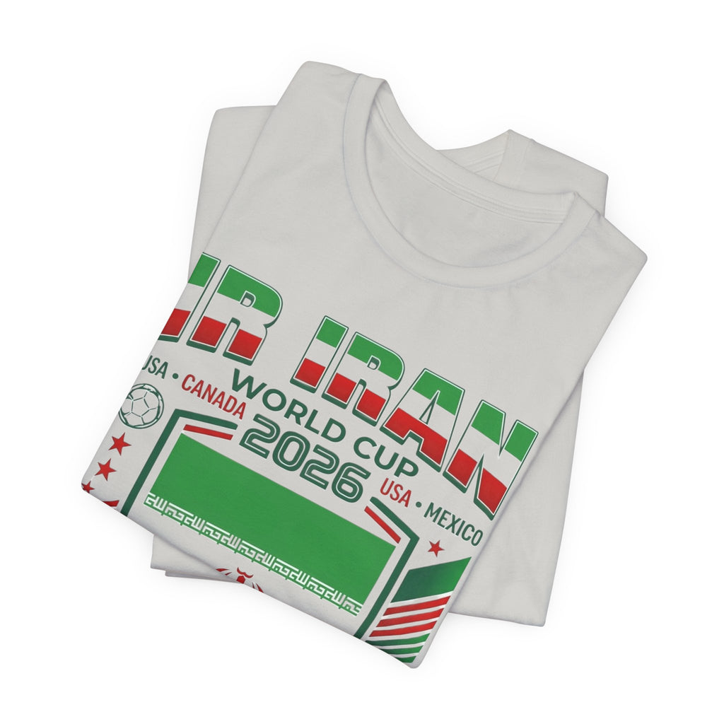 Camiseta de Irán Mundial 2026 | Escudo de fútbol de Irán, EE. UU. Canadá México