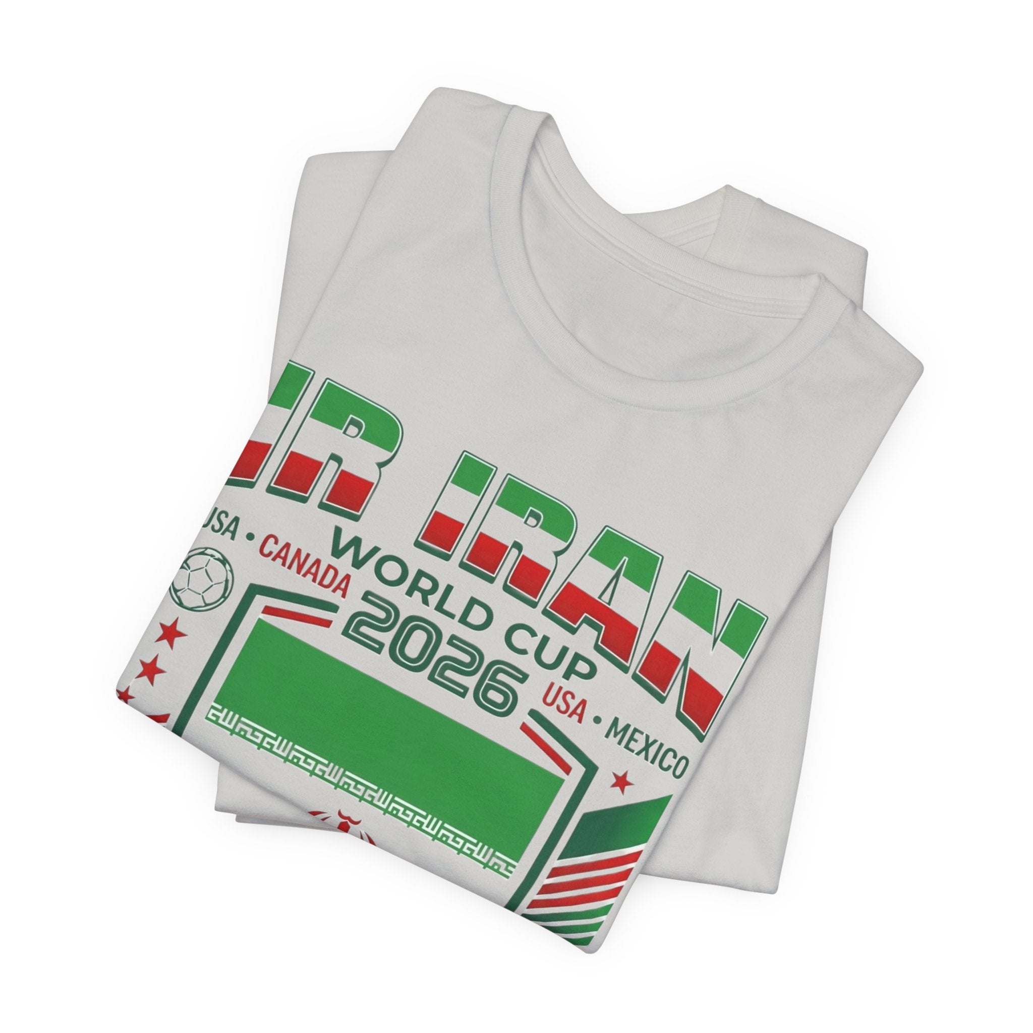 Camiseta de Irán Mundial 2026 | Escudo de fútbol de Irán, EE. UU. Canadá México