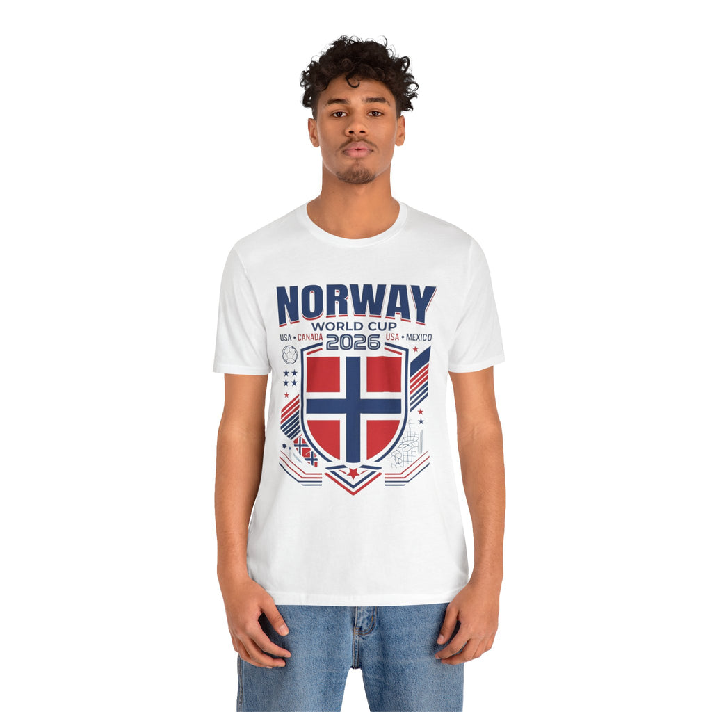 Camiseta Noruega Mundial 2026 | Escudo de Fútbol de Noruega, EE. UU. Canadá México