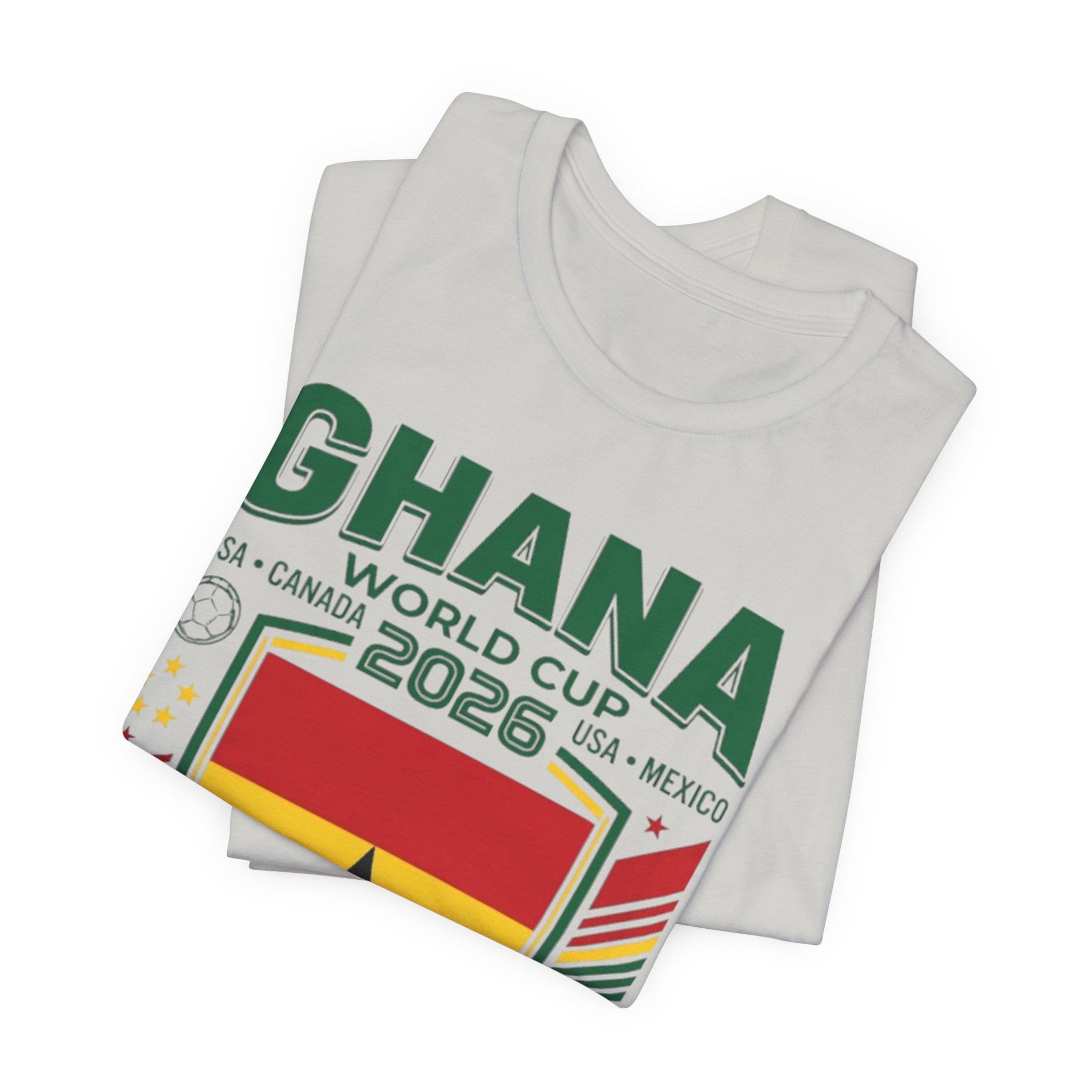 Camiseta de Ghana Mundial 2026 | Escudo de Fútbol de Ghana, EE. UU., Canadá, México