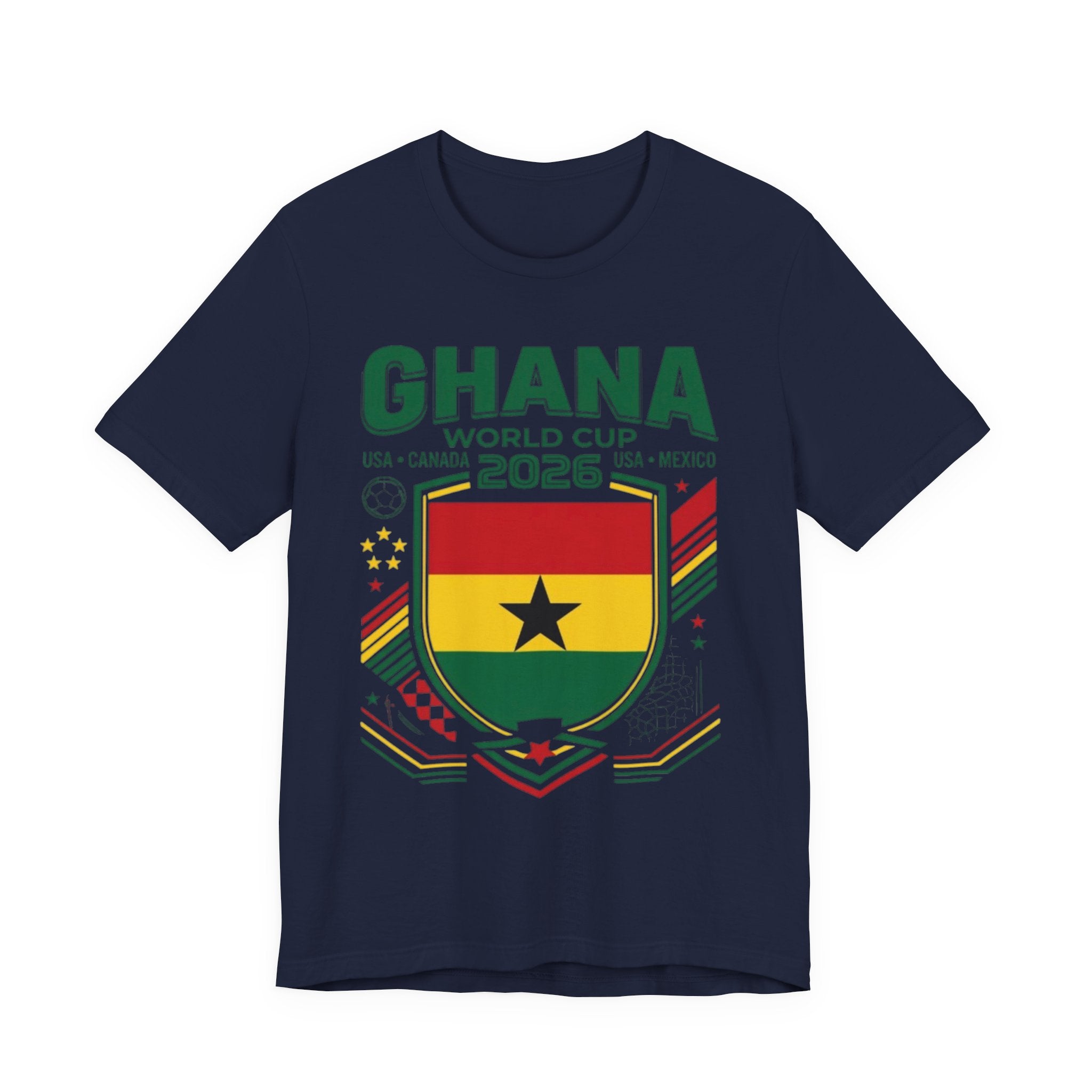 Ghana World Cup 2026 Tee | Ghana Football Crest, USA Canada Mexico
