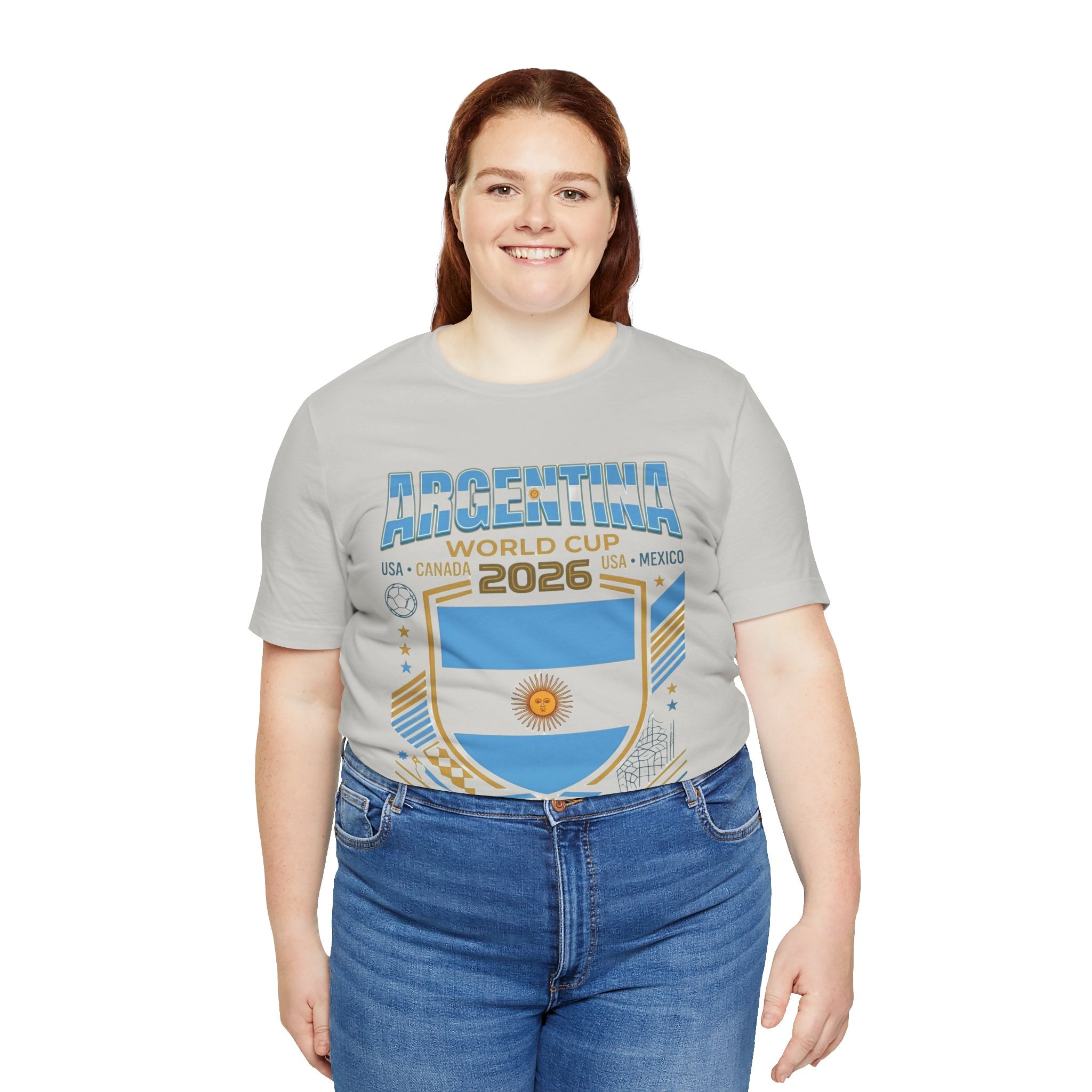 Camiseta Argentina Mundial 2026 | Escudo de la selección argentina de fútbol, EE. UU., Canadá, México