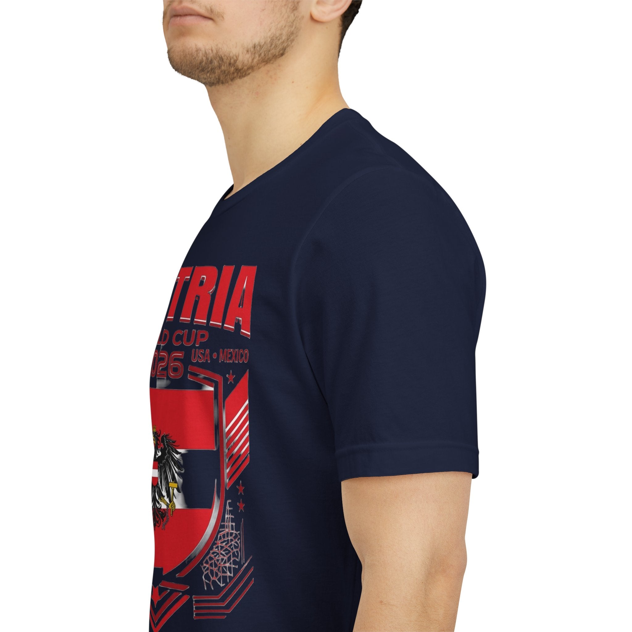 Camiseta Austria Mundial 2026 | Escudo de fútbol de Austria, EE. UU. Canadá México
