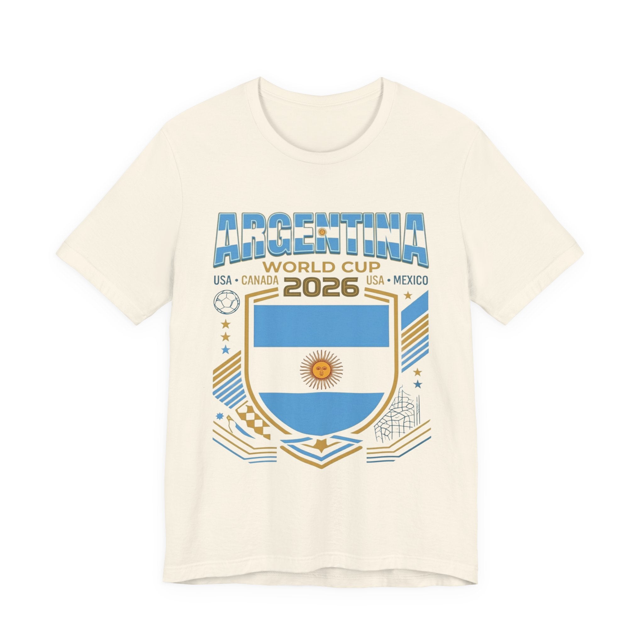 Argentina World Cup 2026 Tee | Argentina Football Crest, USA Canada Mexico
