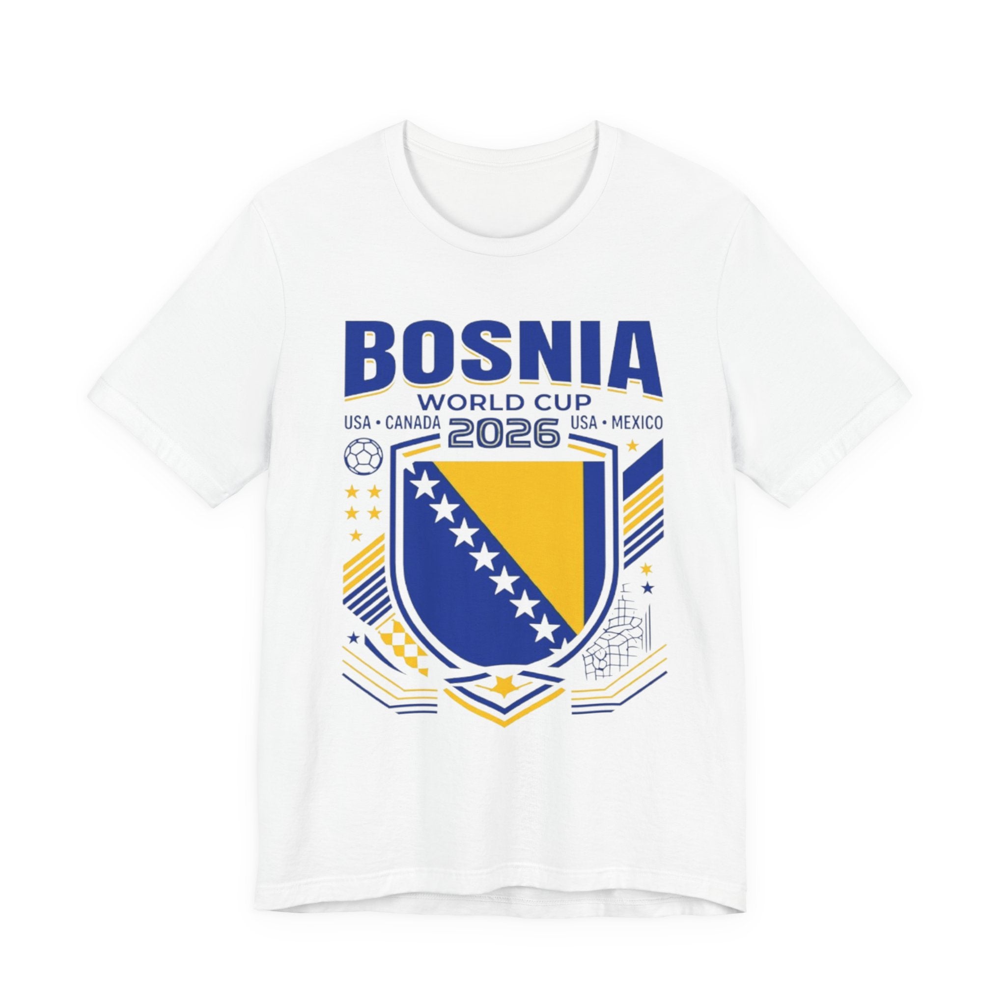 Bosnia World Cup 2026 Tee | Bosnia Football Crest, USA Canada Mexico